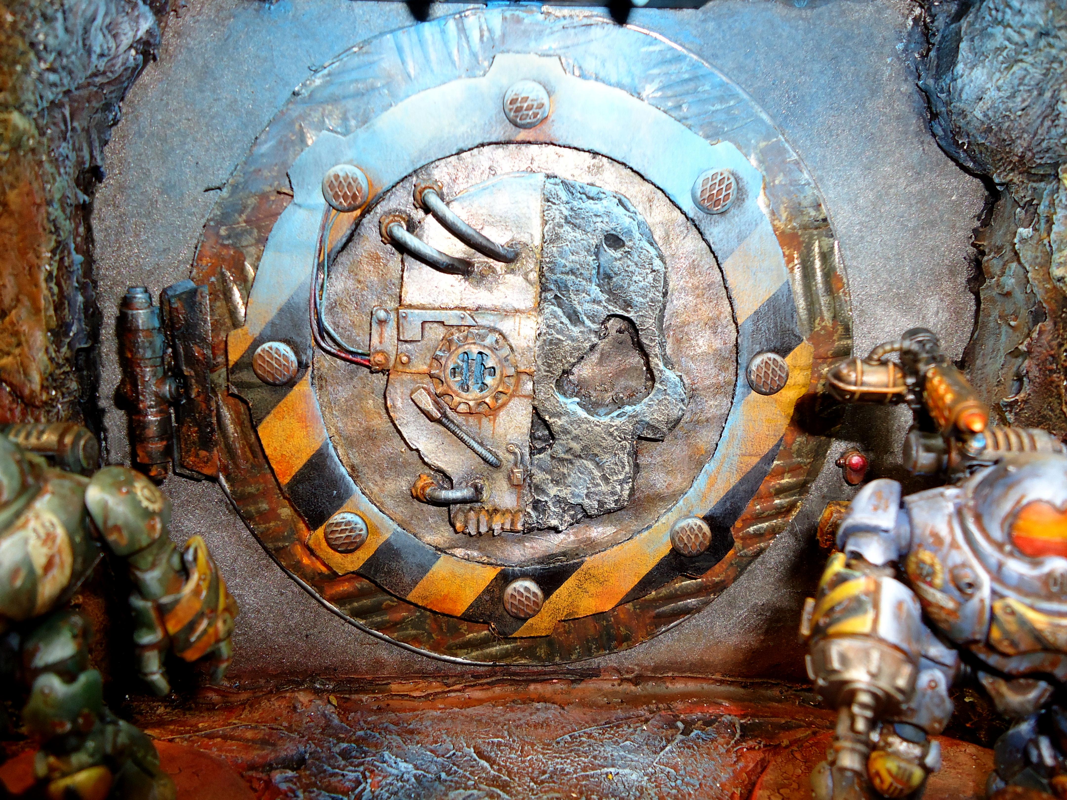 Adeptus Mechanicus, Diorama, Imperial, Kastelan Robot, Robot, Self Made, Warhammer 40,000, Warhammer Fantasy