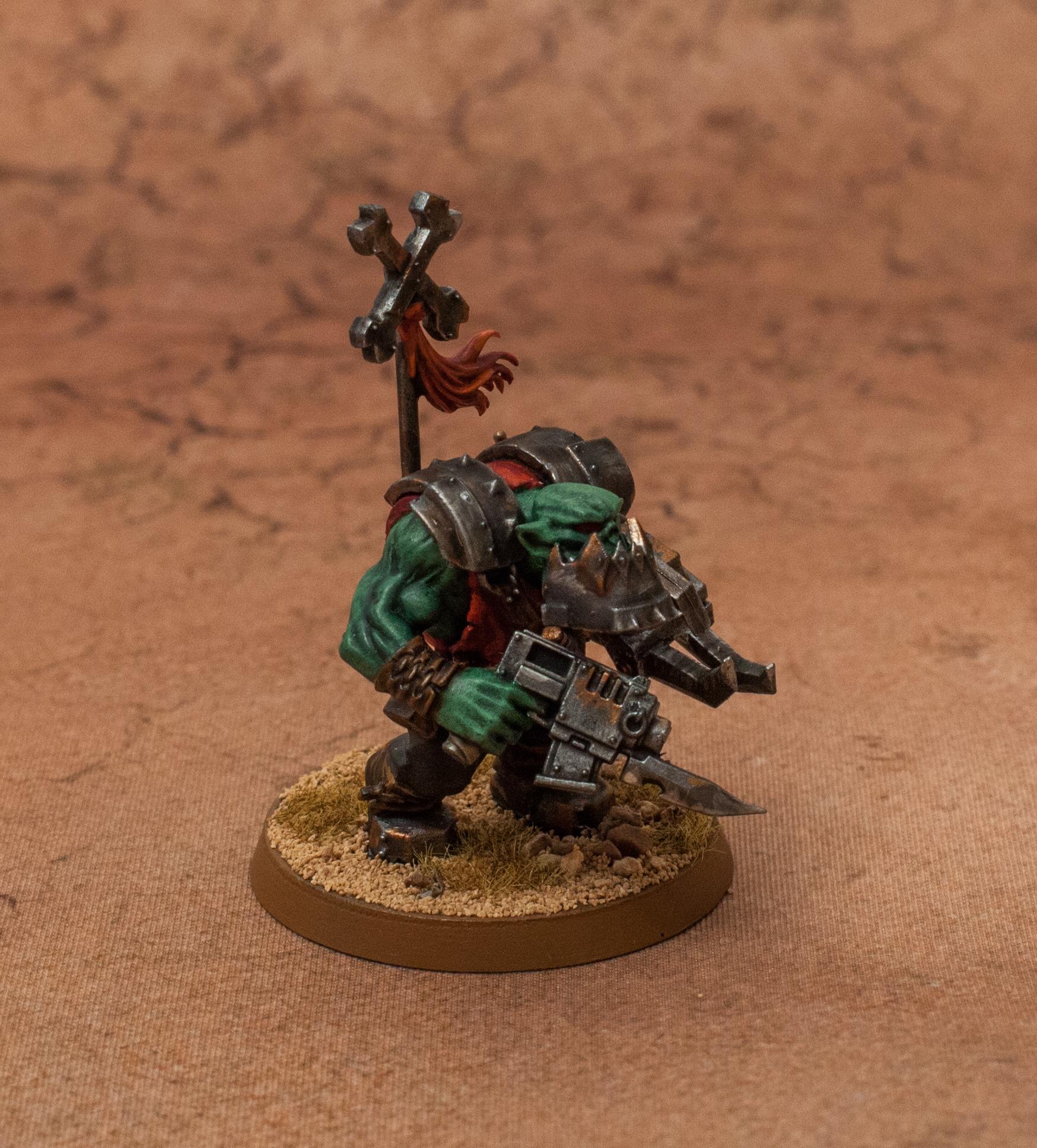Orks, Waaagh, Nob with power klaw