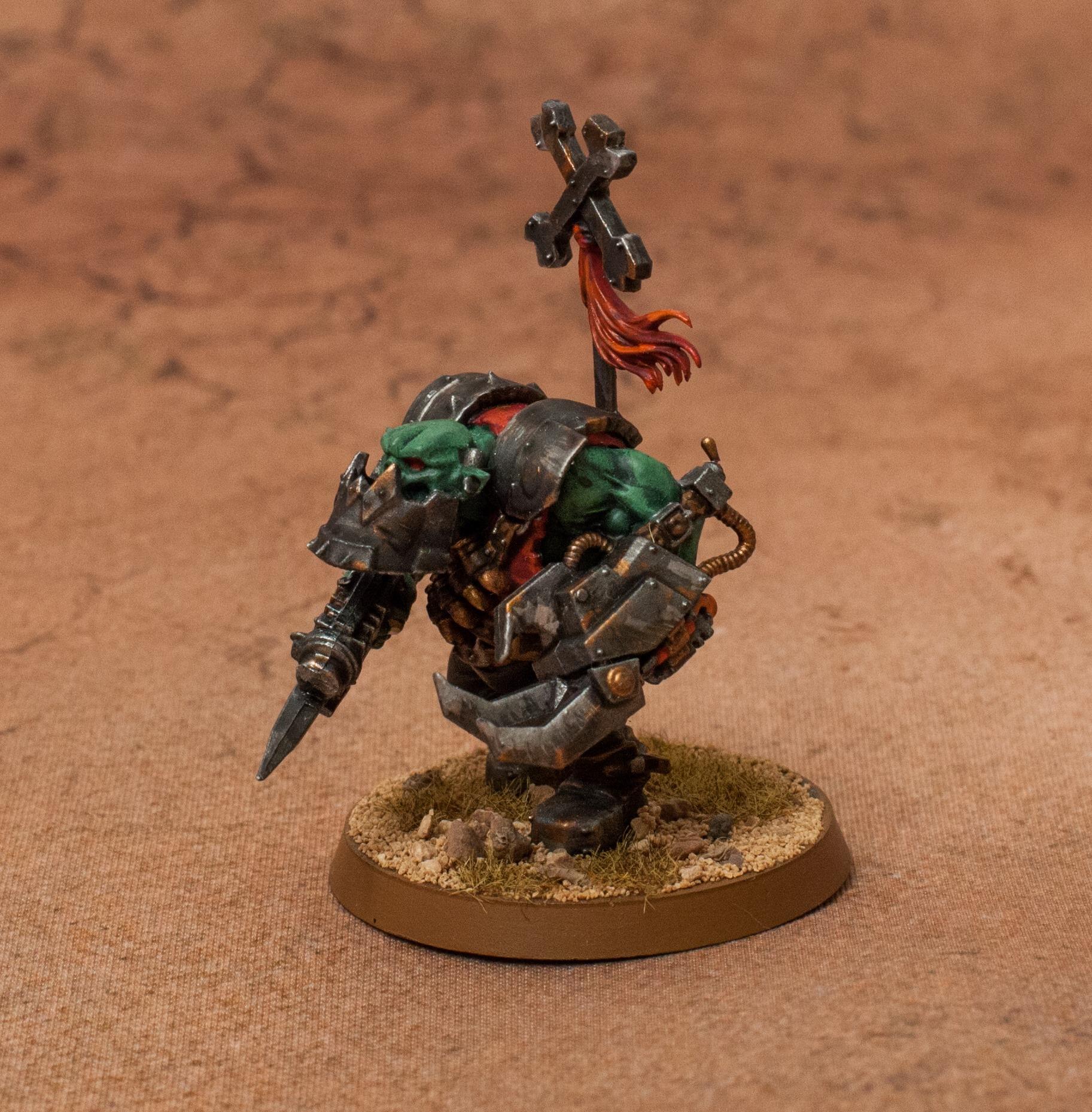 Orks, Waaagh, Nob with power klaw