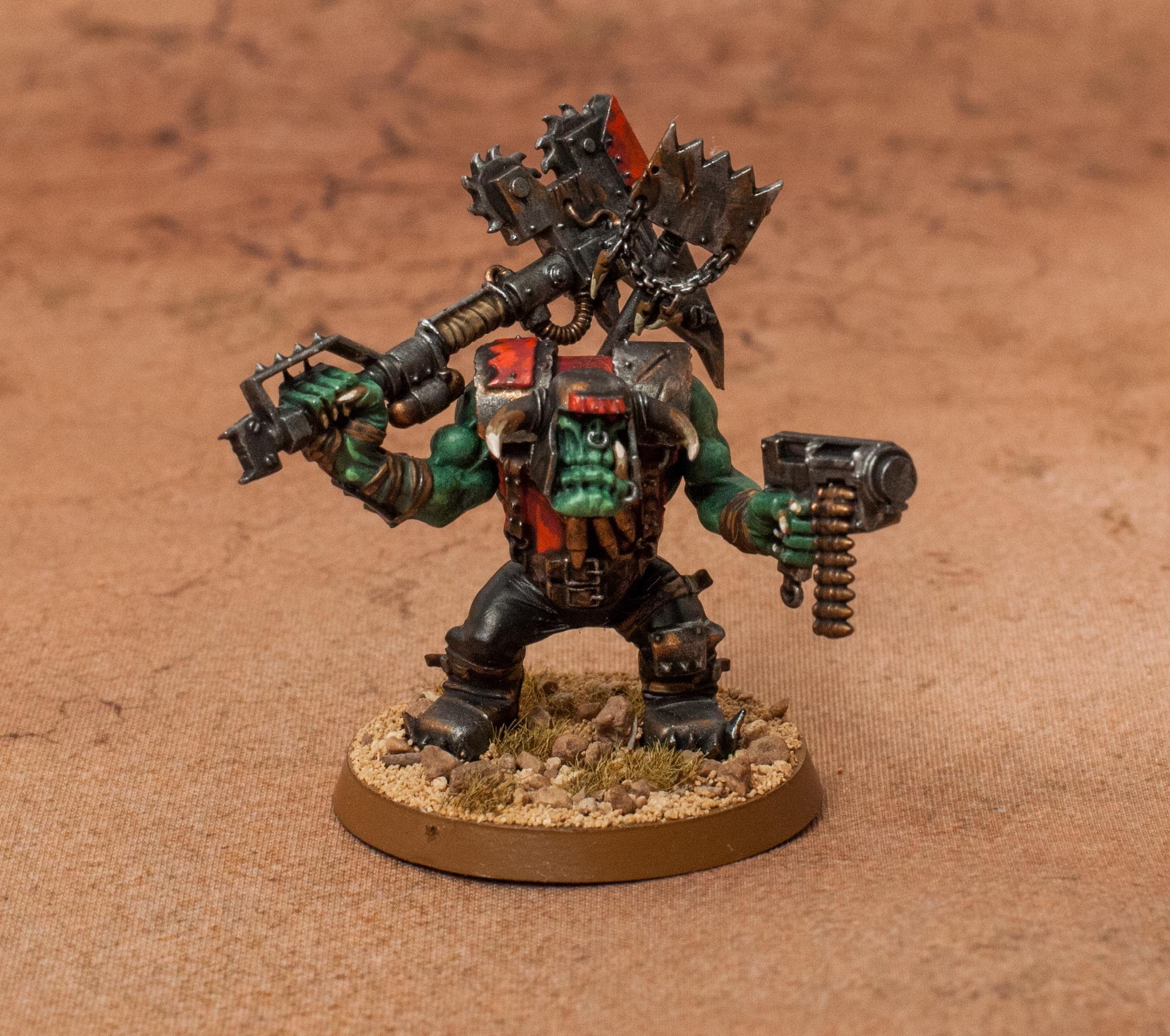 Orks, Waaagh, Nob with big choppa