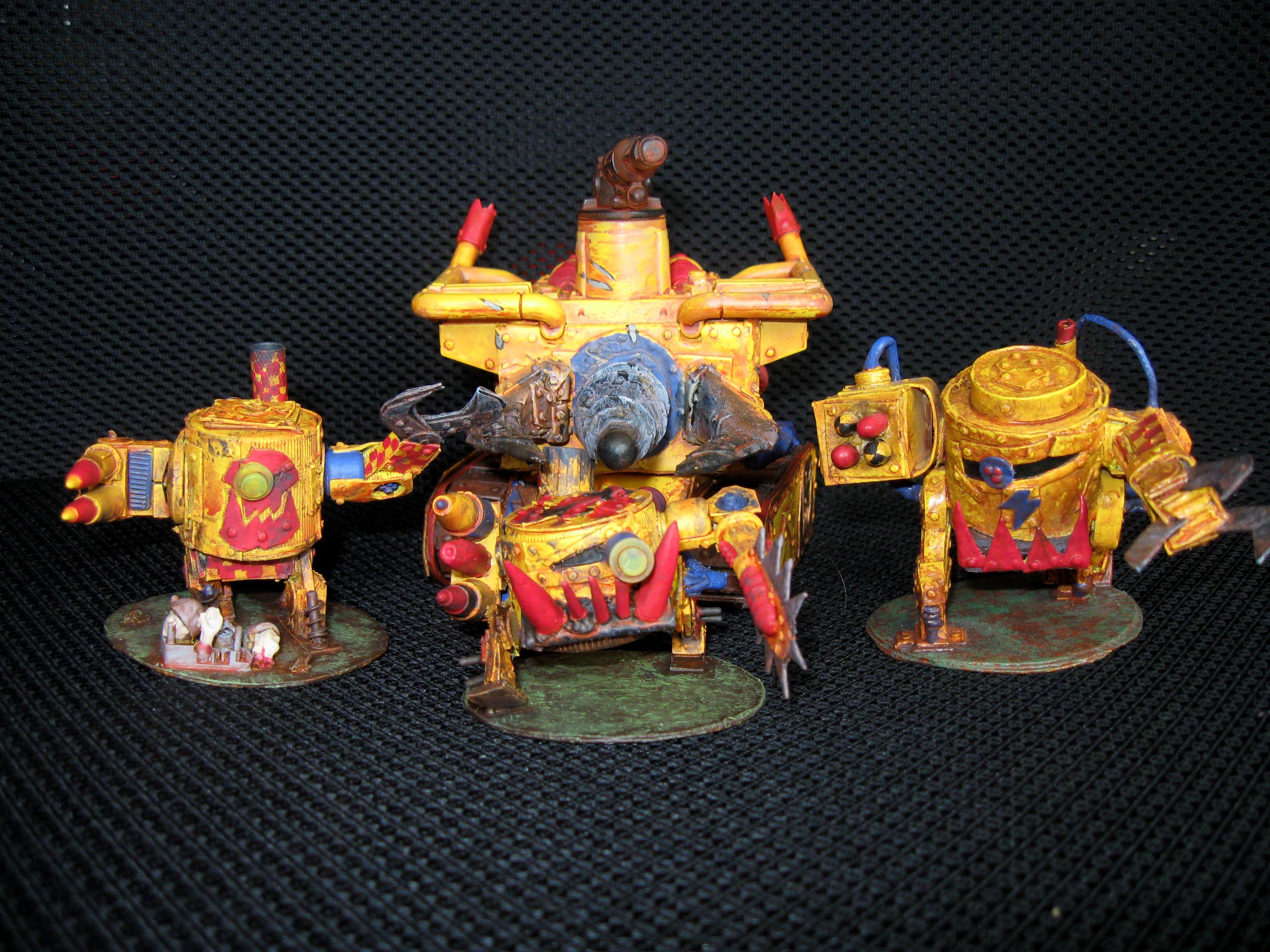 Bad Moons, Orks, Scratch Build, Warhammer 40,000, Yellow
