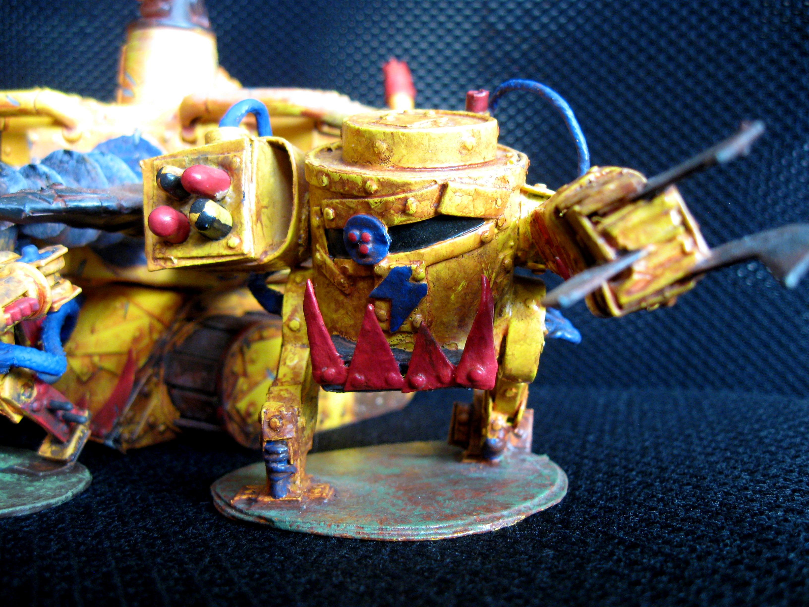 Bad Moons, Orks, Scratch Build, Warhammer 40,000, Yellow