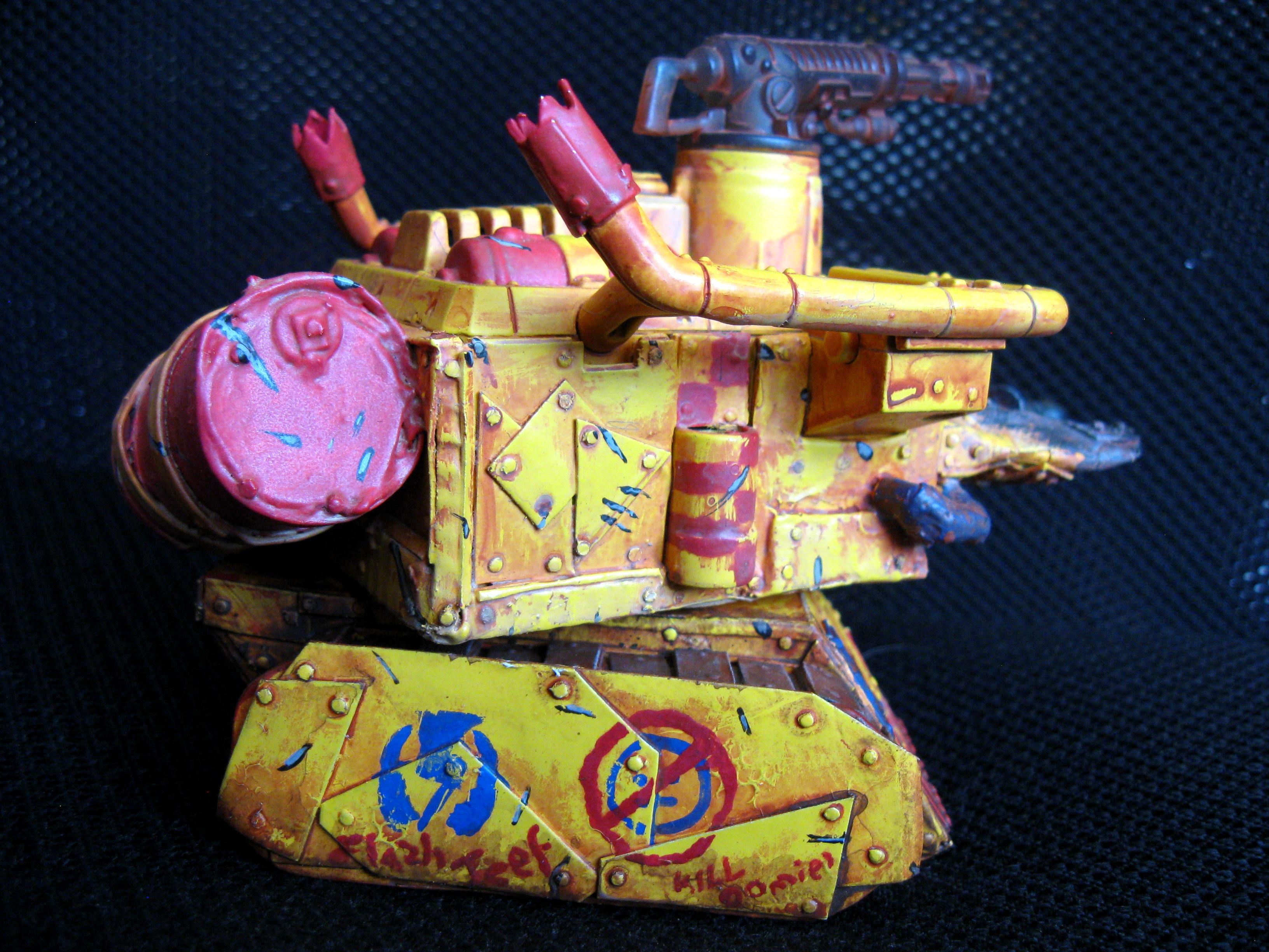 Bad Moons, Orks, Scratch Build, Warhammer 40,000, Yellow