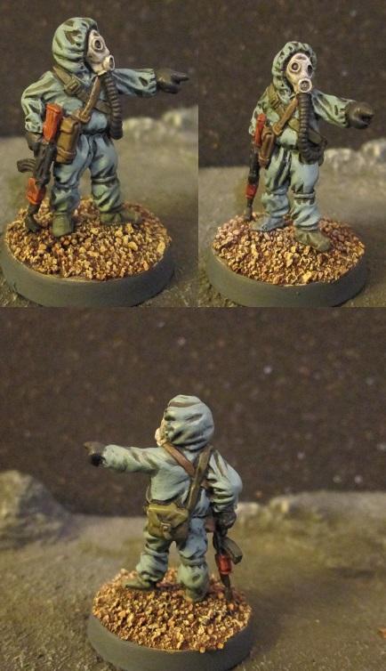 Soviet officer in NBC gear