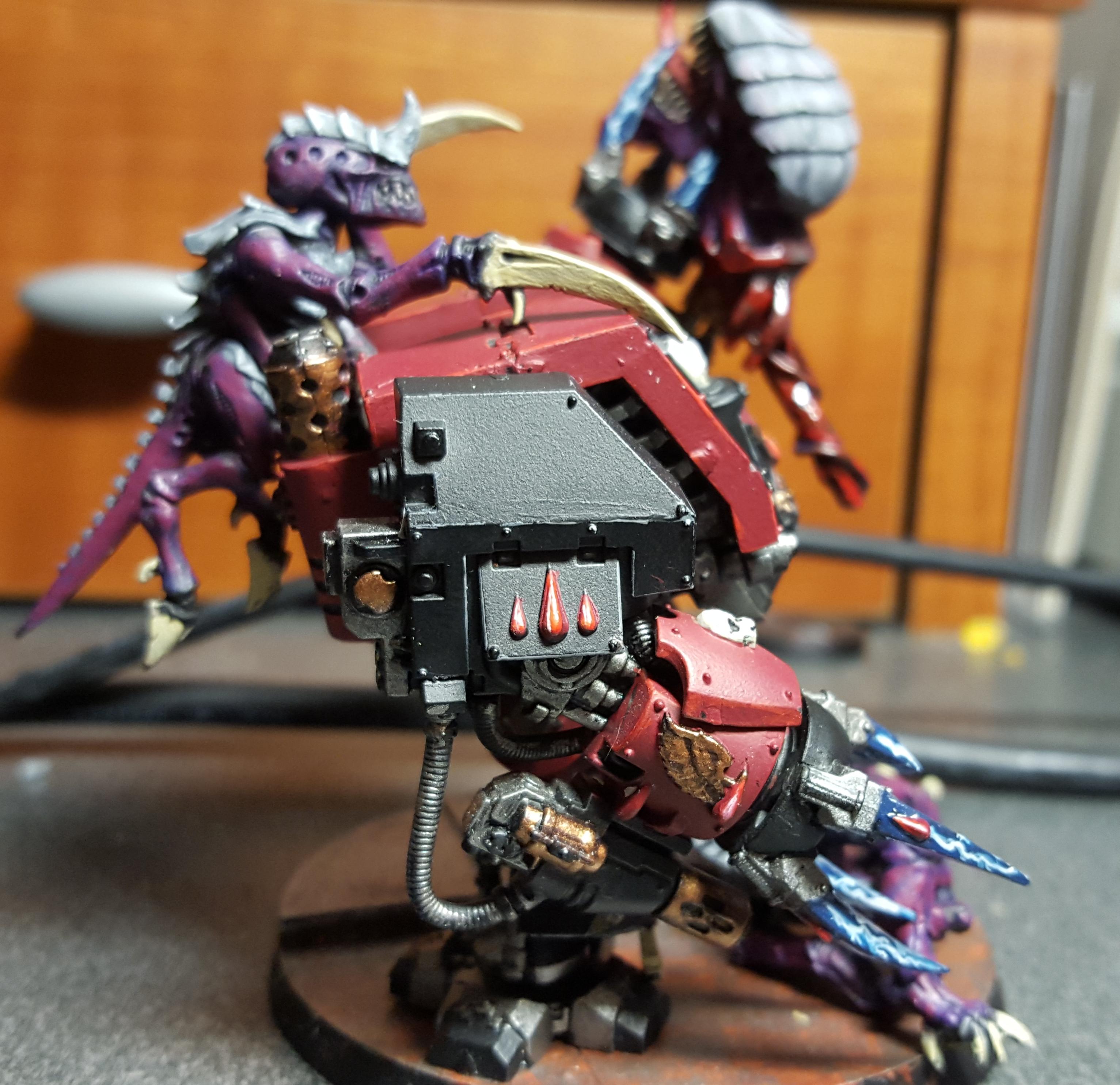 Death Company, Diorama, Dreadnought, Lightening Claws, Tyranids
