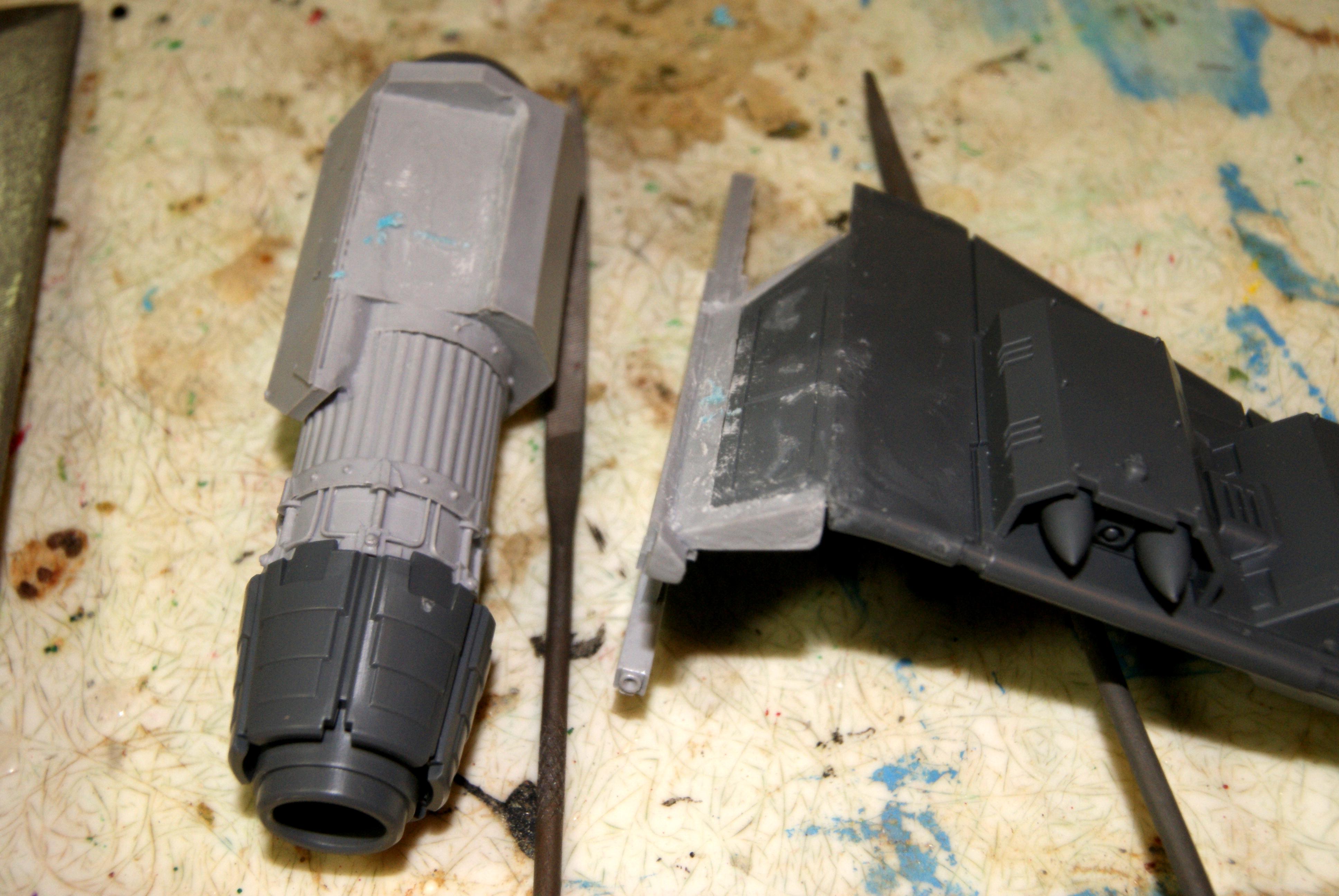 partial disasembly of starboard wing