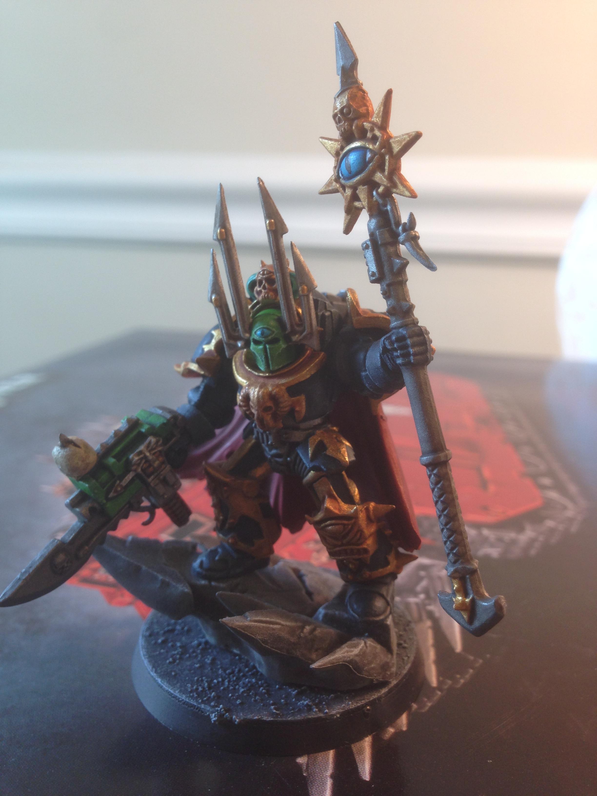 Alpha Legion, Chaos, Force Staff, Psyker, Sorcerer, Terminator Armor