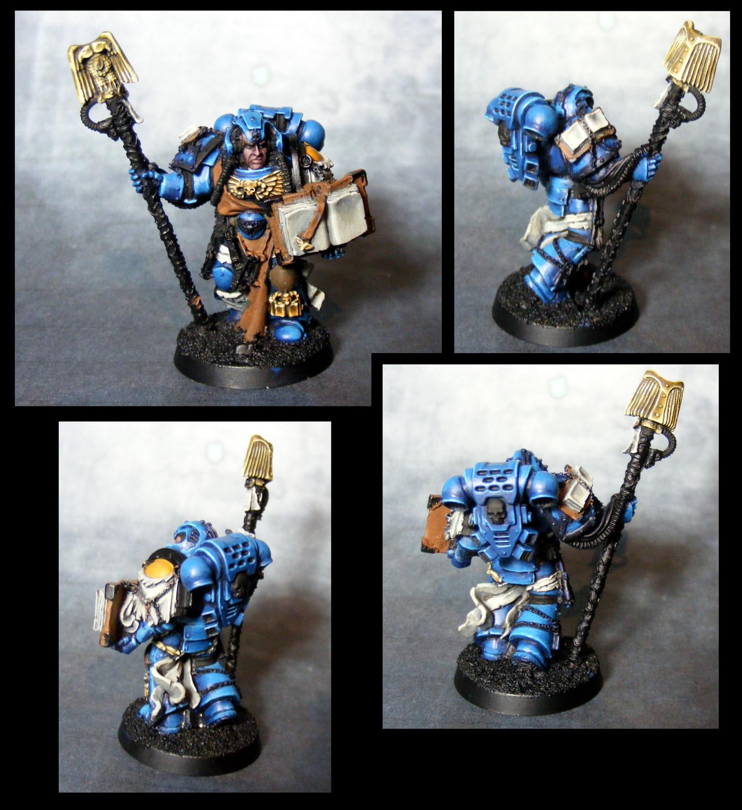 Imperial Fists, Librarian, Non-Metallic Metal, Pip, Space Marines, Warhammer 40,000