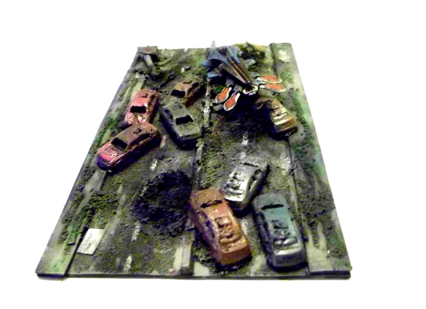 Cars, Dropzone Commander, Highway, Road, Ruins