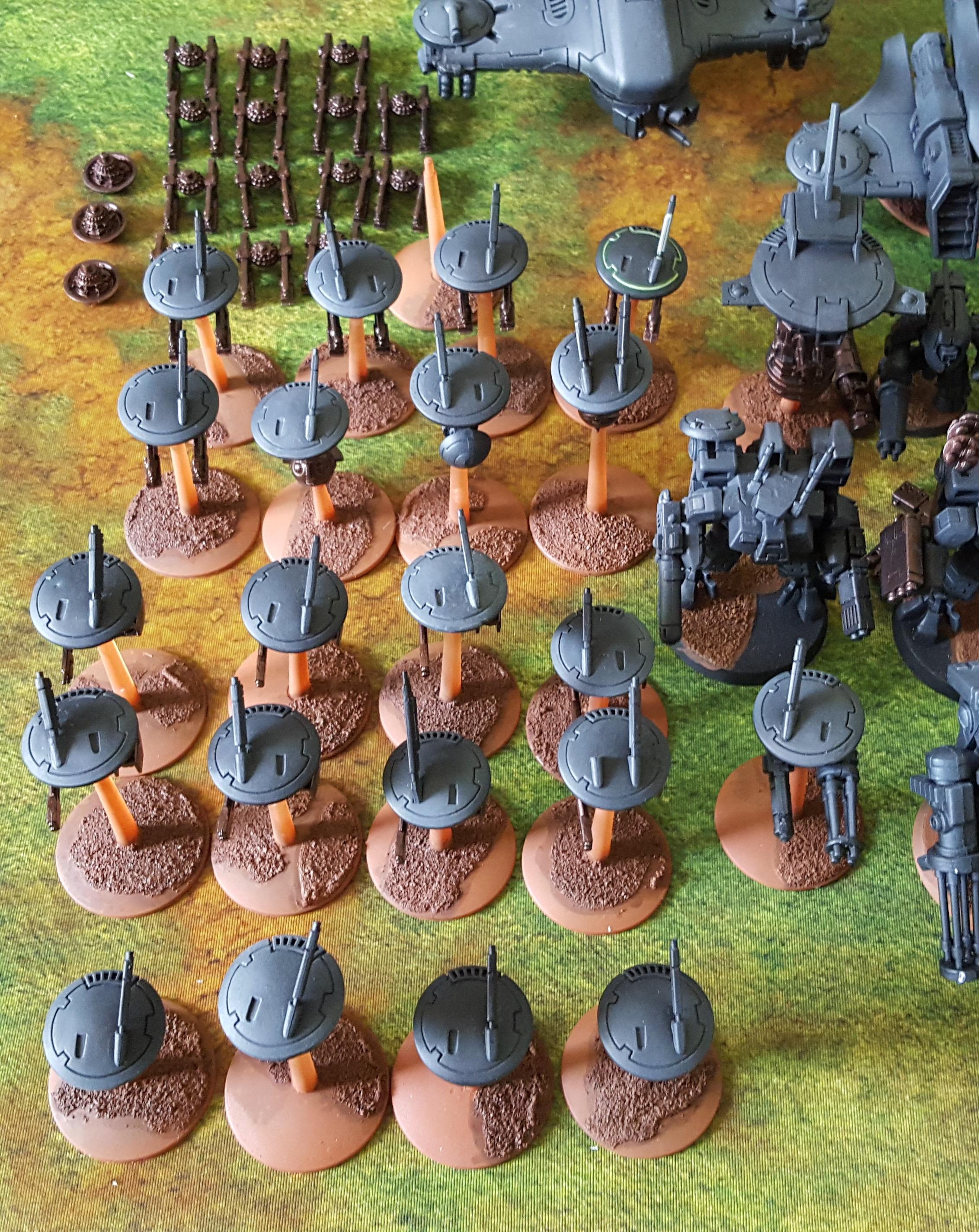 Tau army after basing started Drones