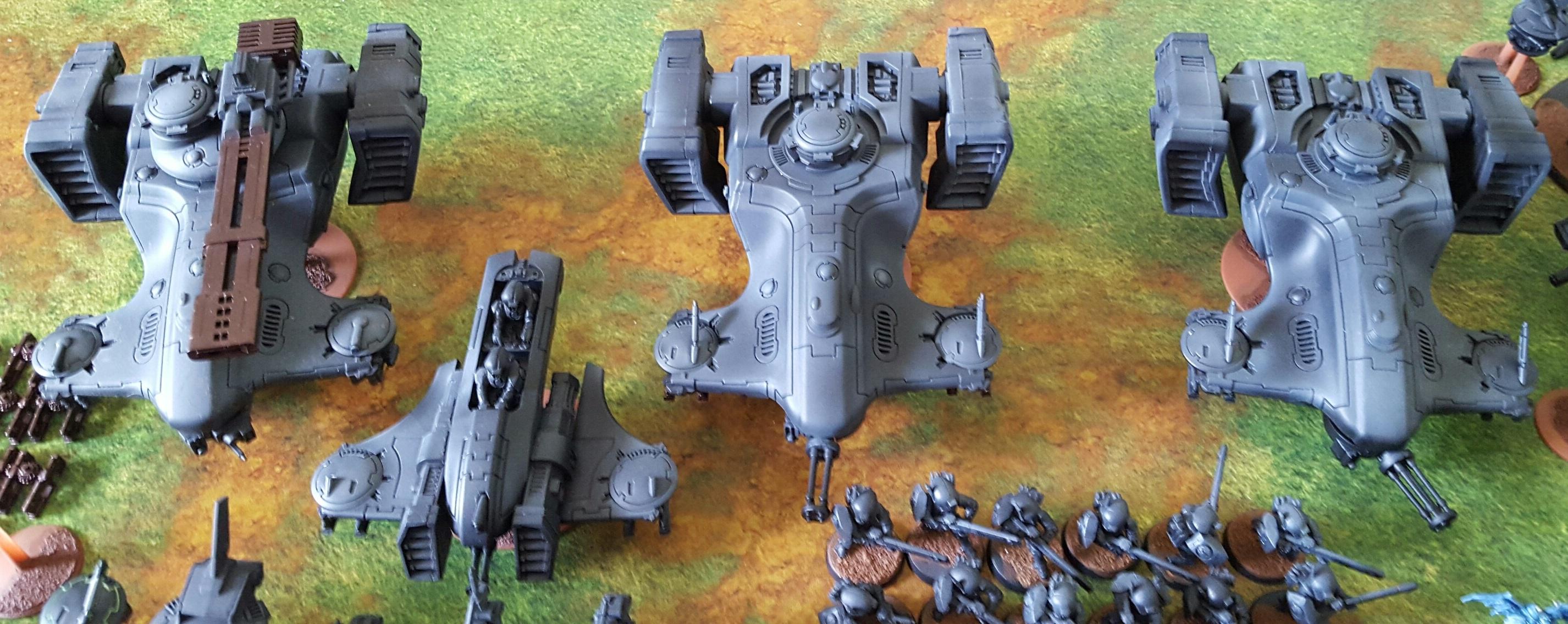 Tau army after basing started Tanks