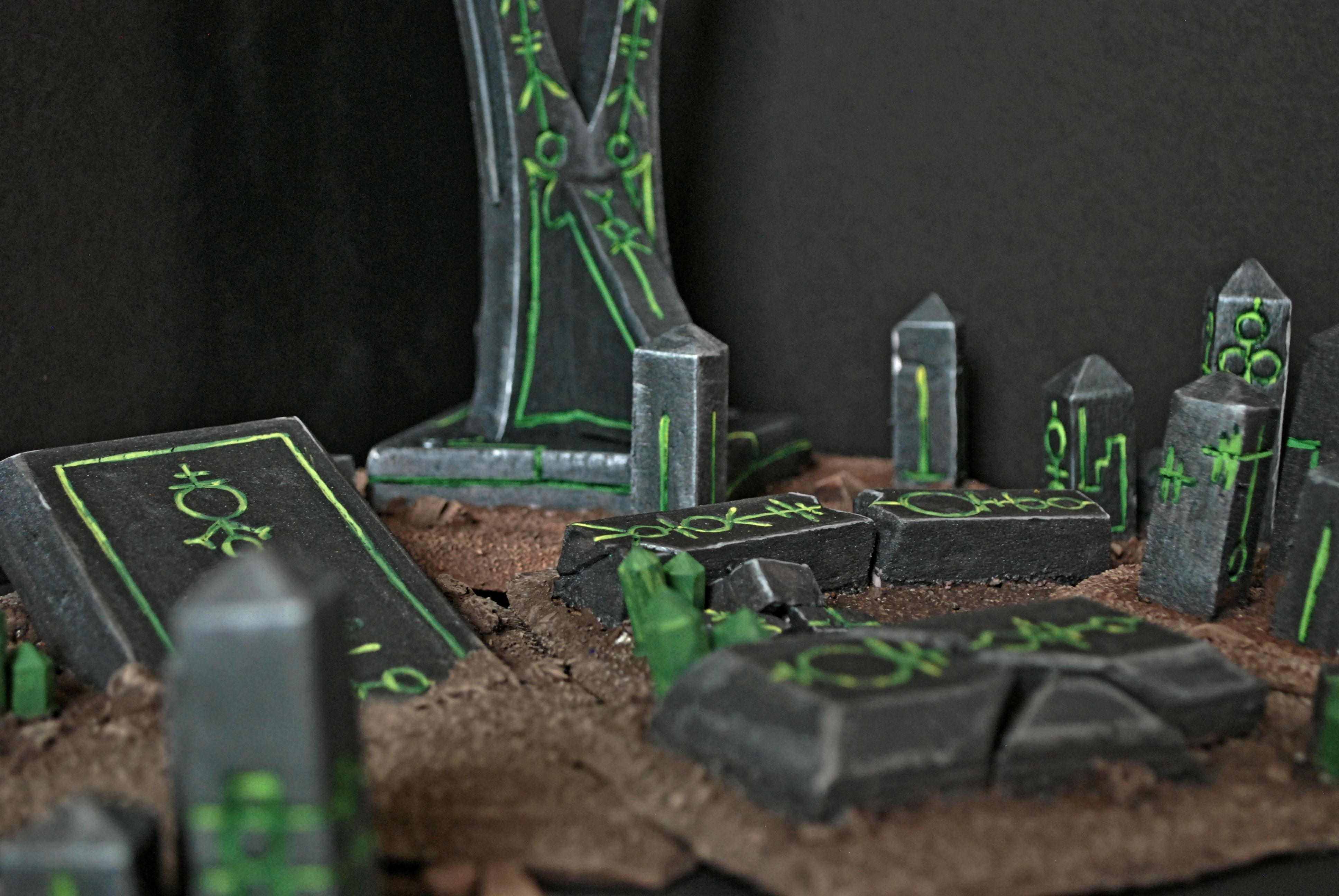 Black, Green, Monolith, Necrons, Ruins, Terrain, Warhammer 40,000