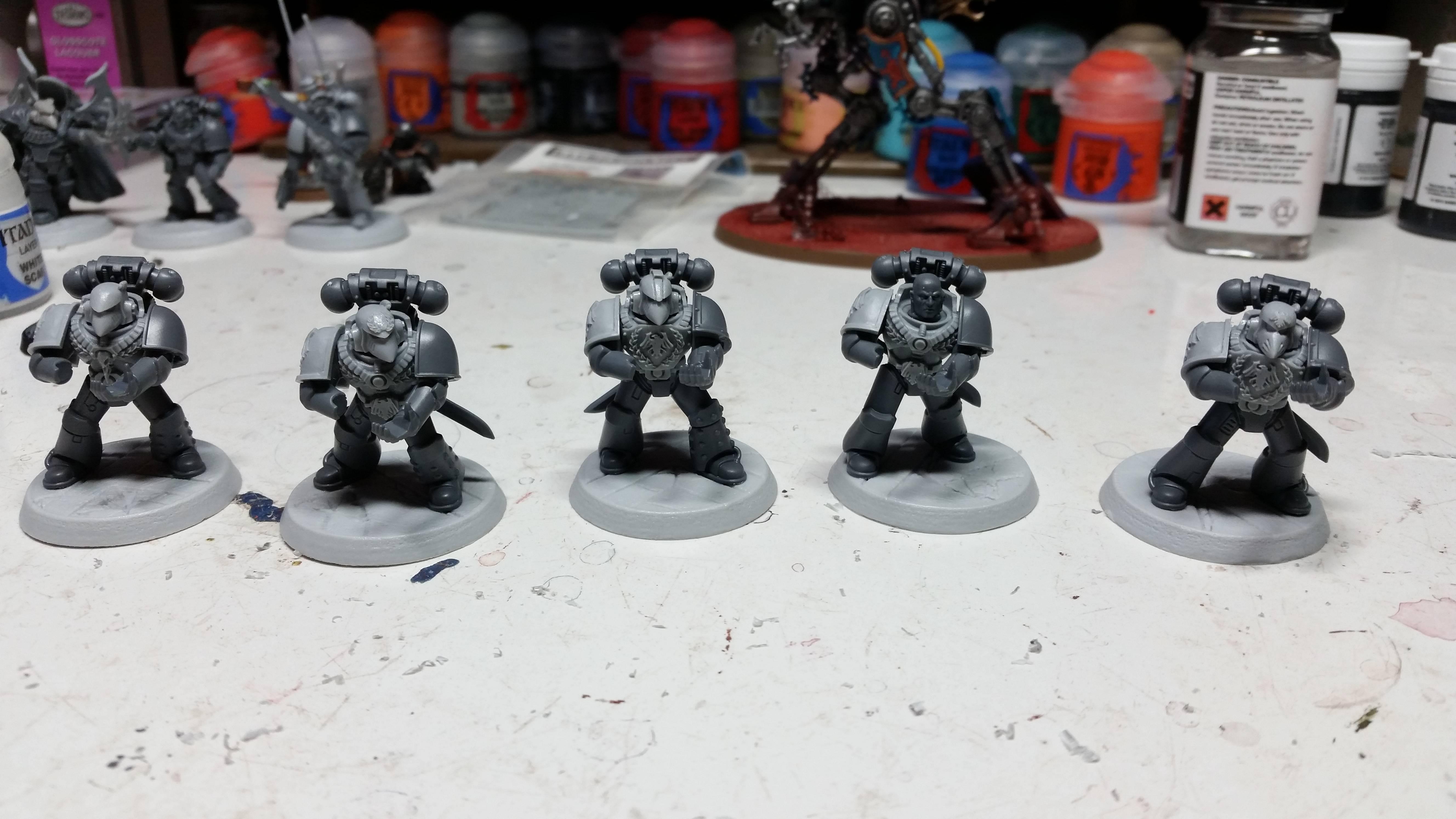 Beakies, Space Marines, Unpainted, Work In Progress