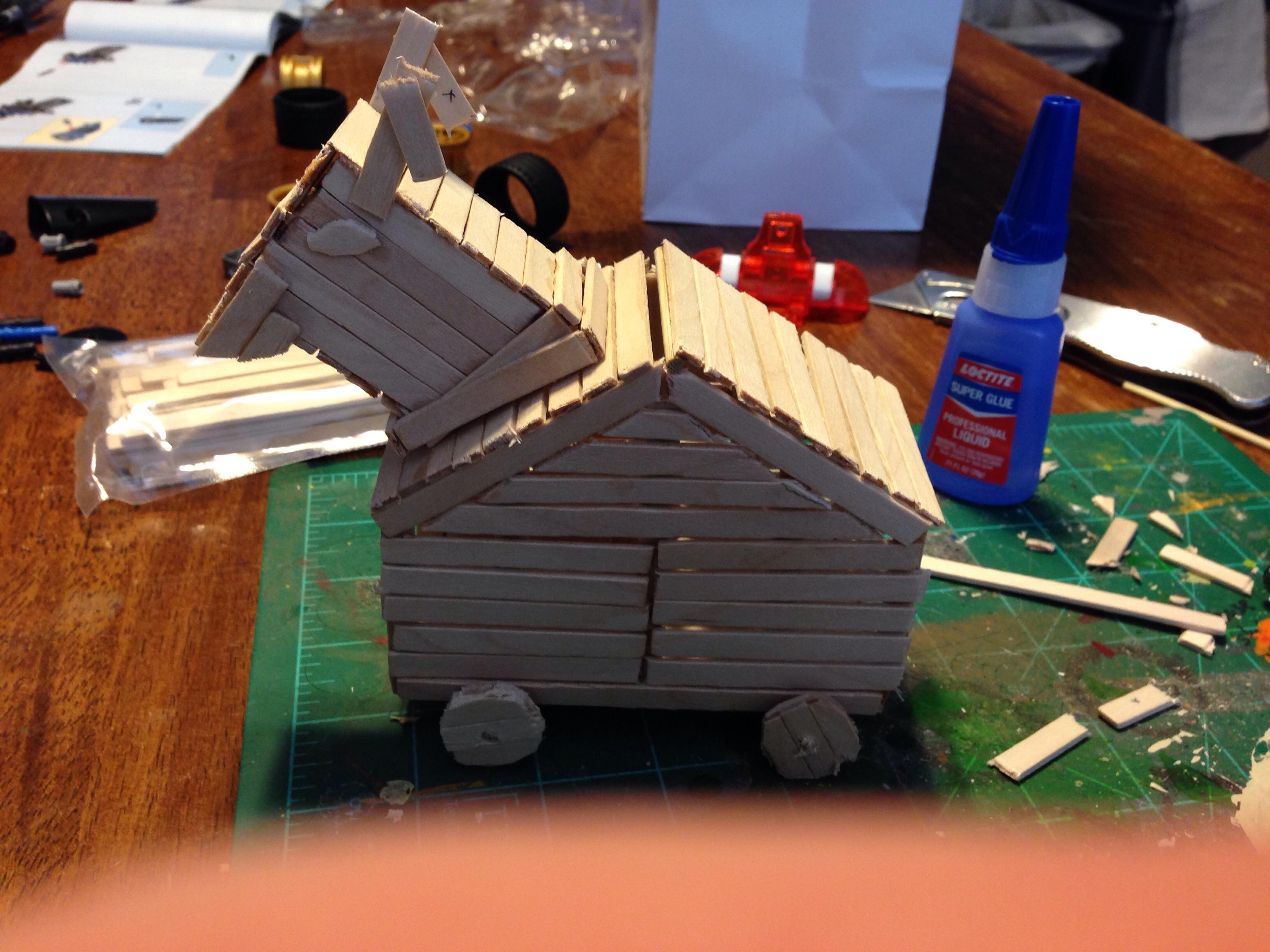 Bunny, Monty Python, Seige Tower, Trojan Horse, Wood