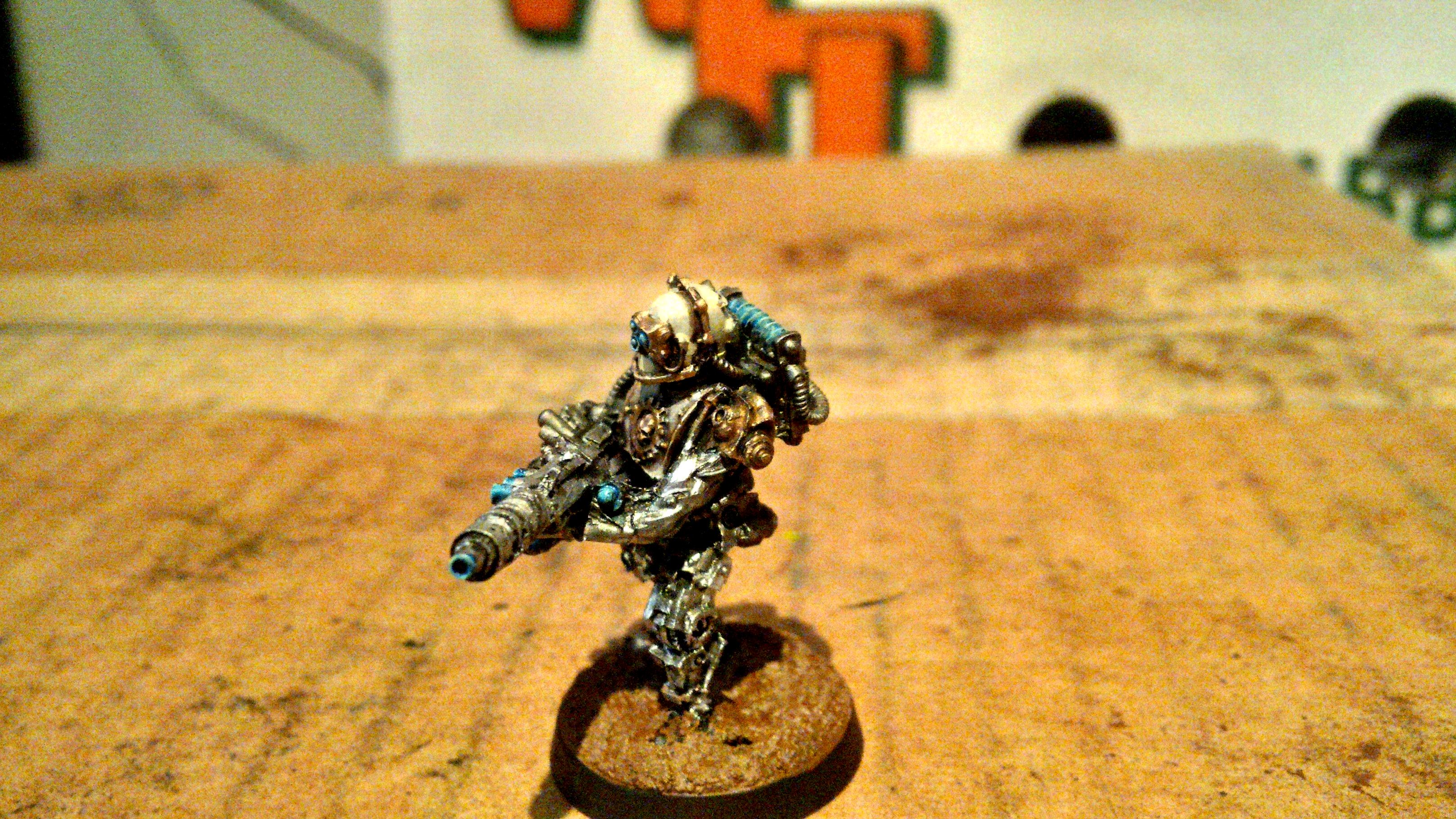 Blue, Bronze, Mechanicum, Omnissiah, Taghmata, Tech-thrall, White