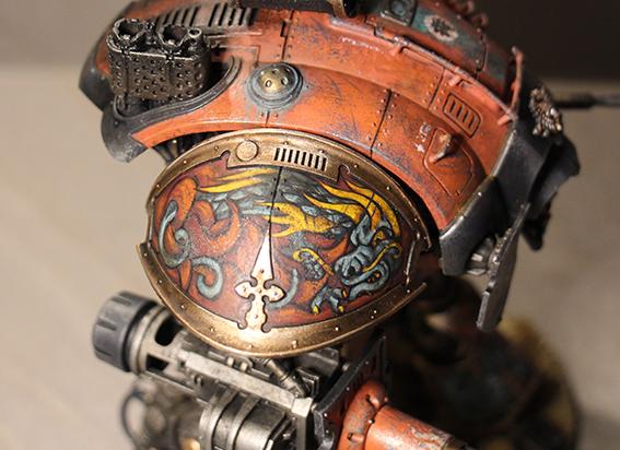 Conversion, Dark, Freehand, Imperial Knight, Mechanicum, Mechanicus, Orange