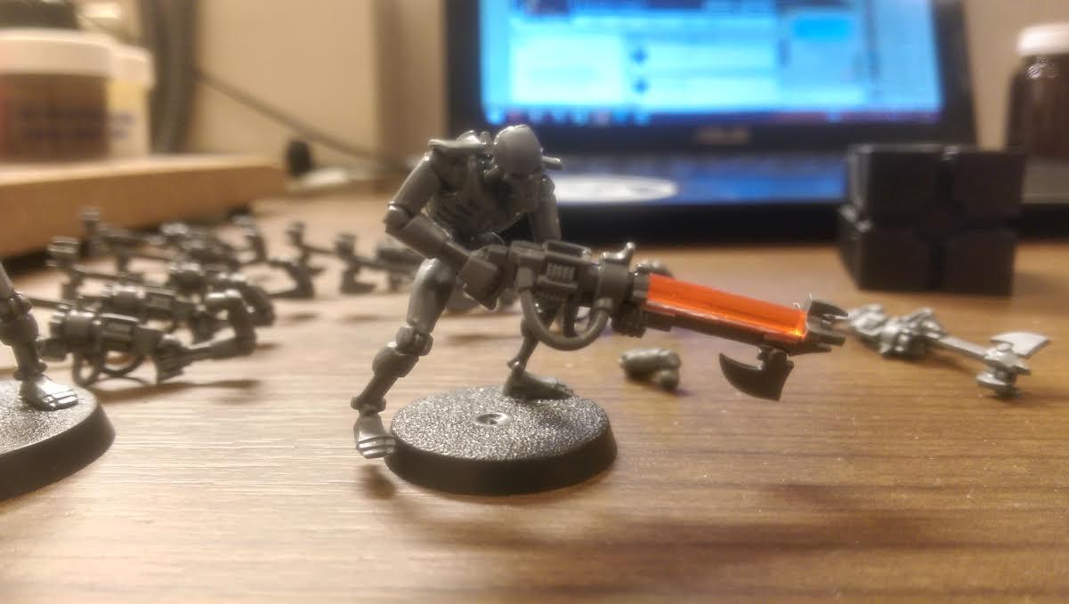 Army, Necrons, Neon, Red, Rod, Warhammer 40,000, Warriors