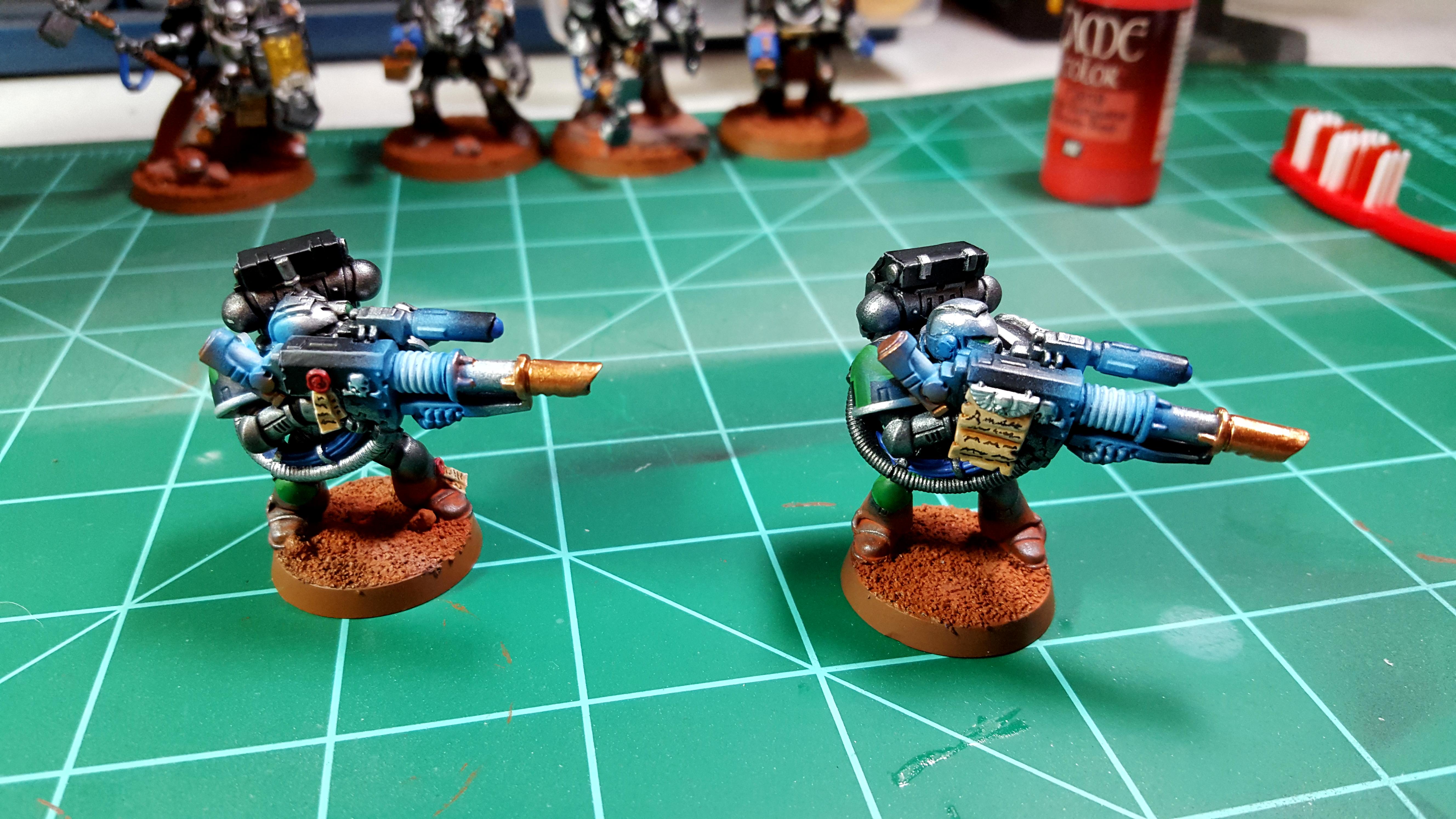 Devastators, Lascannon, Object Source Lighting, Silver Skulls, Space Marines