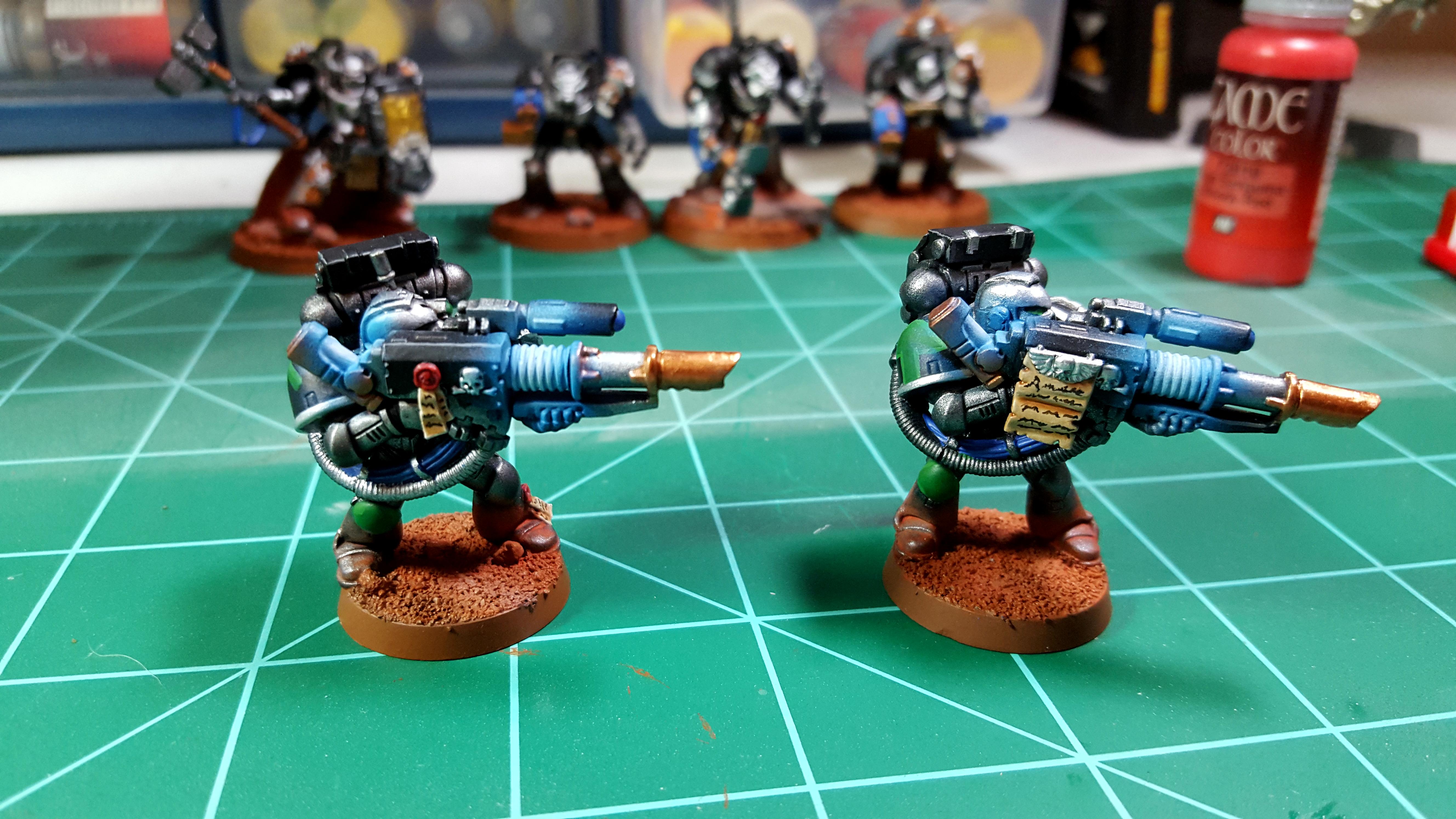 Devastators, Lascannon, Object Source Lighting, Silver Skulls, Space Marines