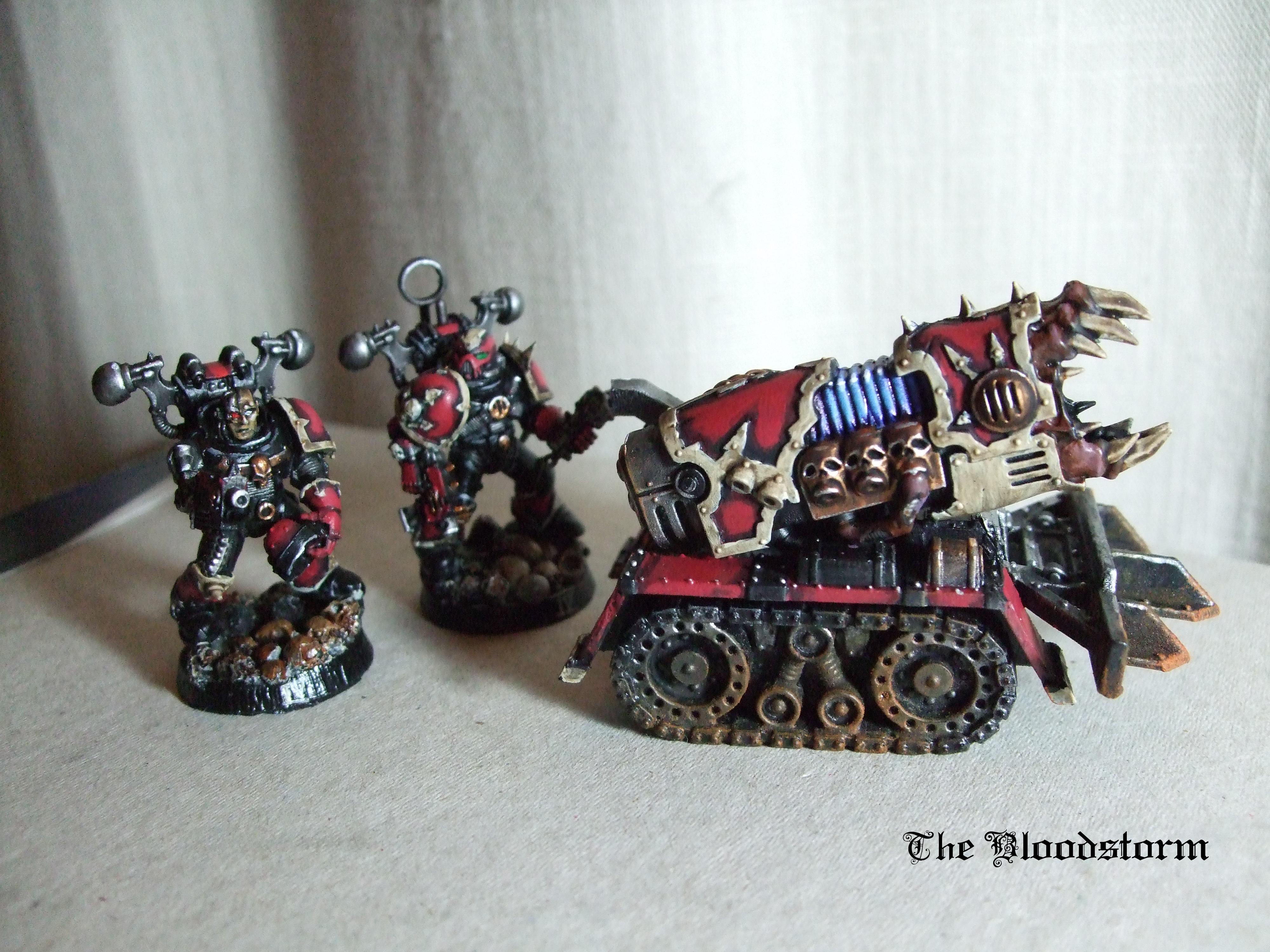 Bionics, Chaos Space Marines, Conversion, Daemonkin, Ectoplasma Cannon, Khorne, Rapier Carrier, Red, Warhammer 40,000, World Eaters