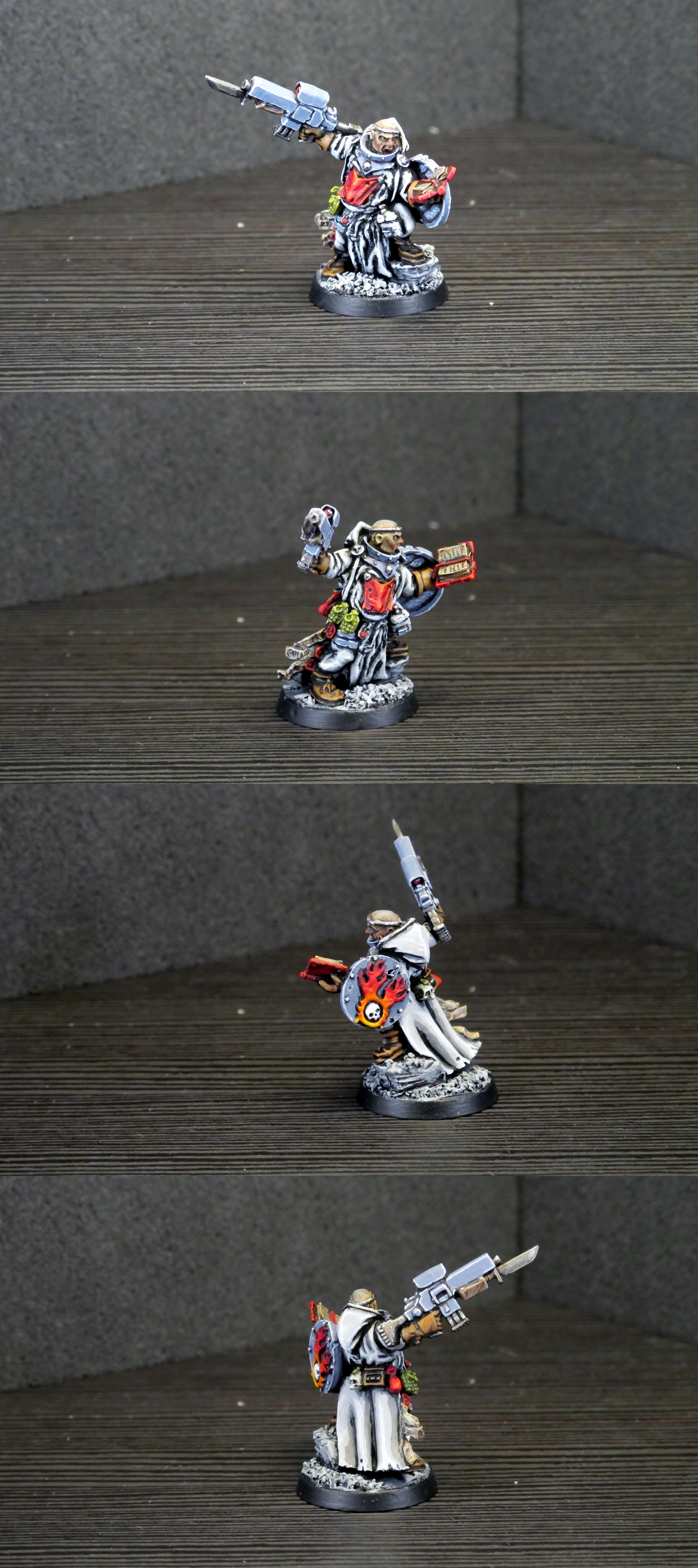 Astra Militarum, Autogun, Drunkard, Empire, Flames, Preacher, Priest, Shield, Warrior Priest