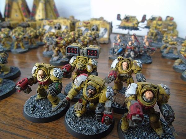 Adepus Astartes, Army, Battle Damage, Checkerboard, City, Devastators, Dreadnought, Drop Pods, Imperial Fists, Land Speeders, Lascannon, Legion Of The Damned, Rubble, Ruins, Scouts, Space Marines, Tactical Squad, Terminator Armor, Urban, Venerable Dreadnought, Vindicators, Weathered, Yellow