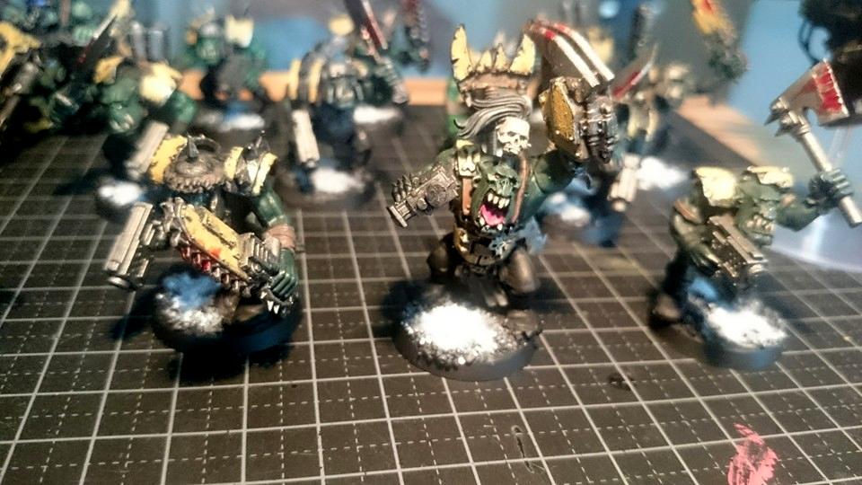 Ard Boyz, Bad Moons, Boy, Chipping, Eavy Armour, Orks, Power Klaw, Rust, Warhammer 40,000, Weathered, Worn