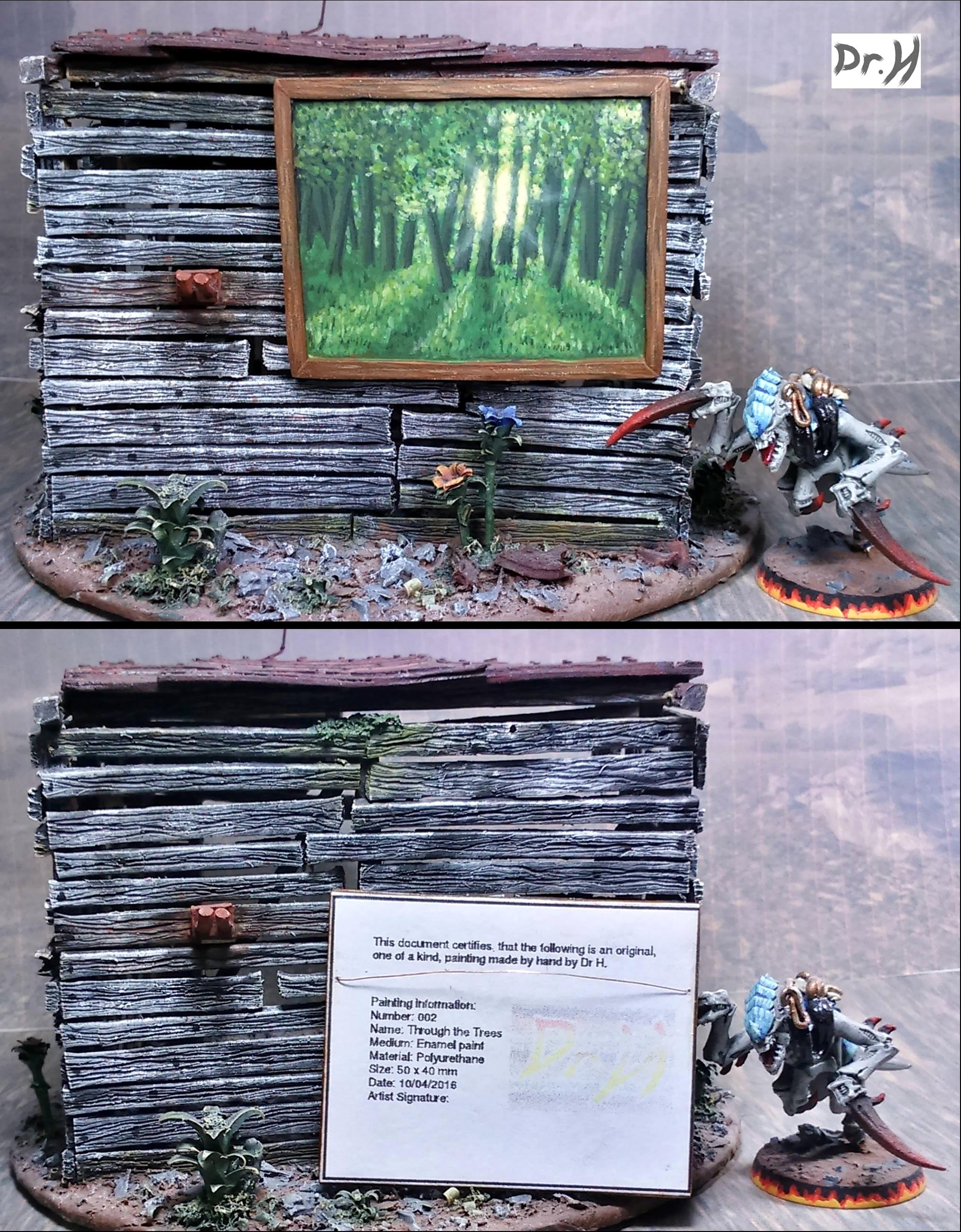 1:12th scale painting: Through the Trees