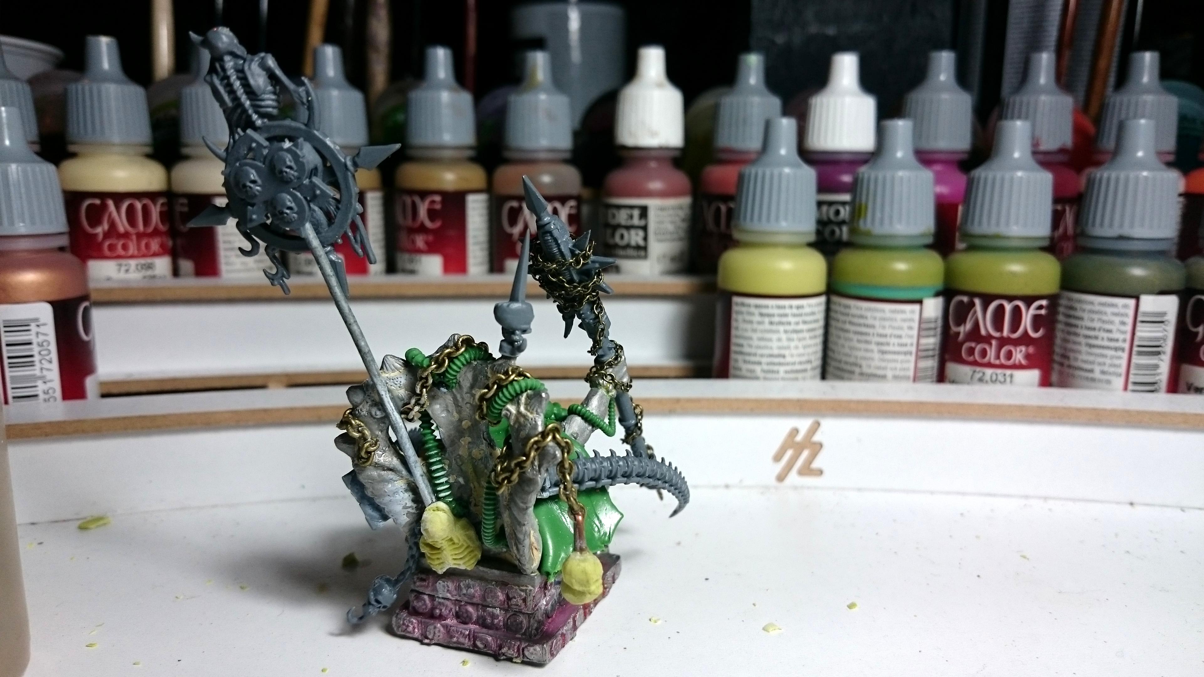 Chaos, Chaos Space Marines, Conversion, Daemons, Nurgle, Palanquin, Plague, Prince, Sorcerer, Space, Space Marines, Warhammer 40,000, Warhammer Fantasy, Wh40