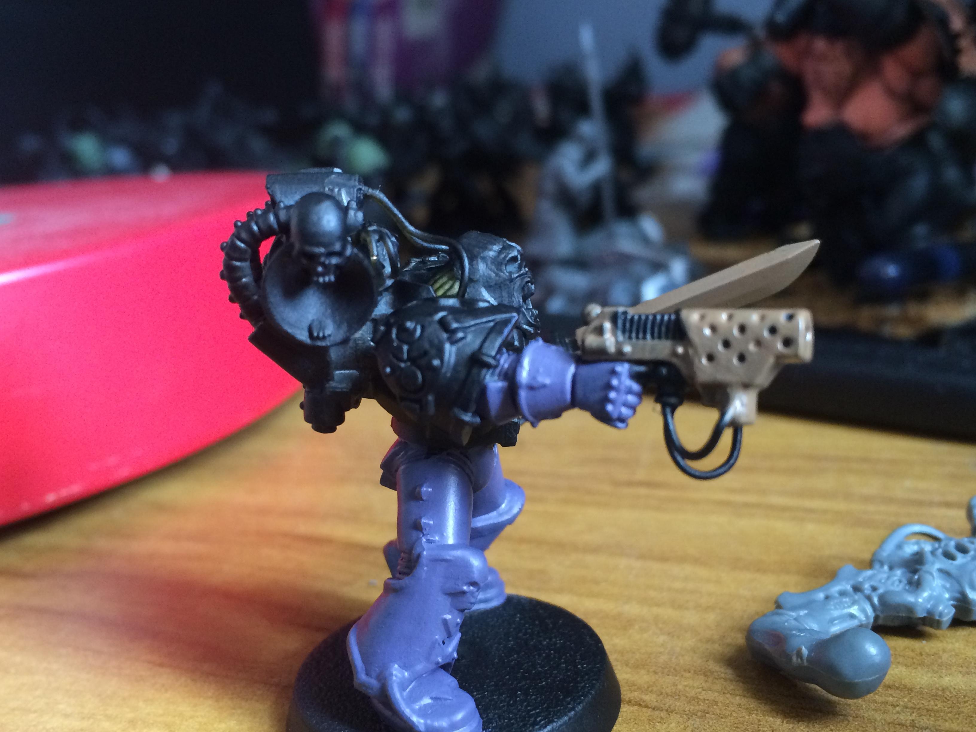 Chaos, Chaos Space Marines, Children, Conversion, Emperor, Emperor's, Emperor's Children, Fulgrim, Games, Games Workshop, Hormagaunt Purple, Kitbash, Modification, Noise, Noise Marines, Painting, Pink, Prime, Primered, Slaanesh, Sonic, Space, Space Marines, Workshop