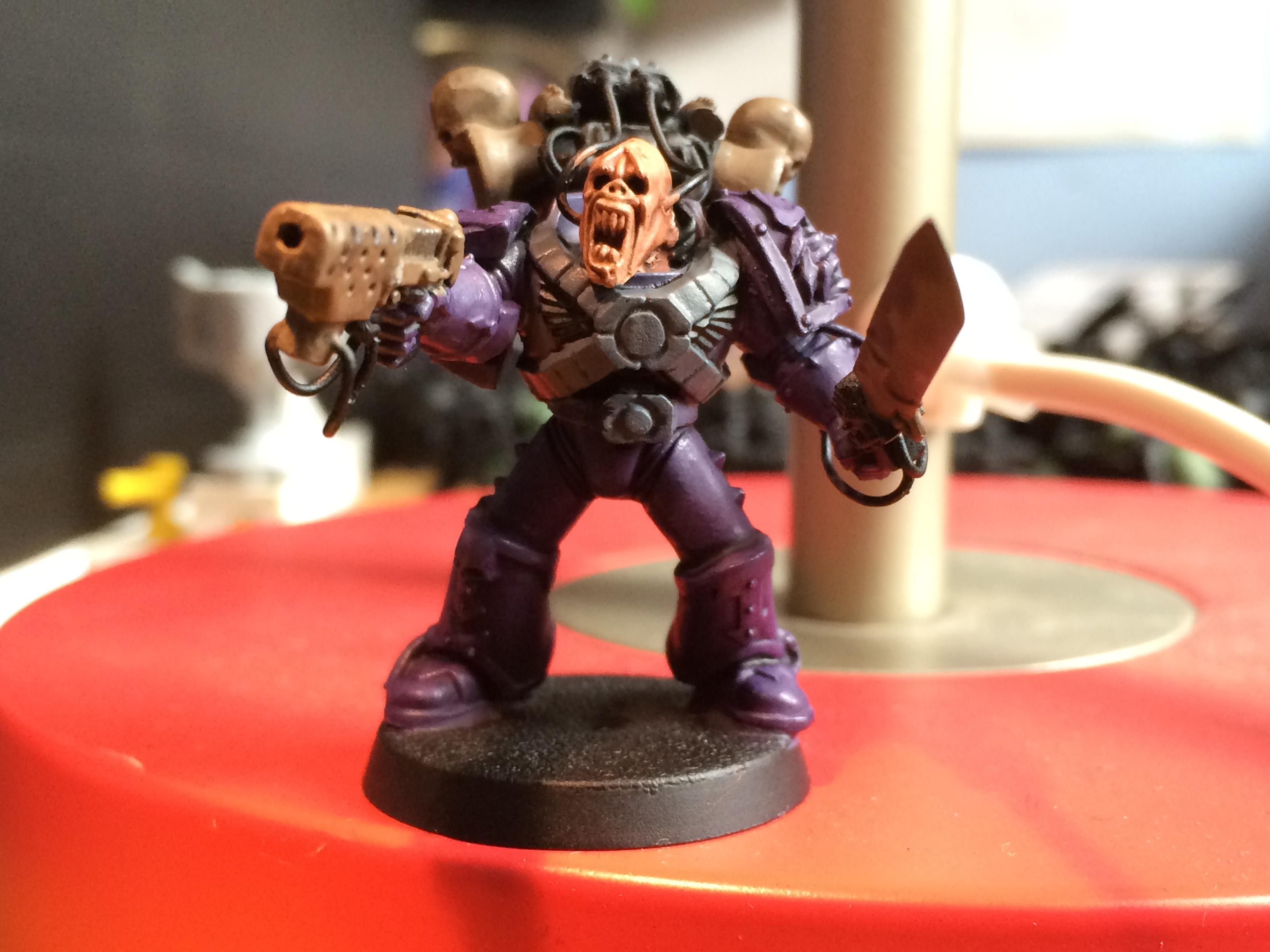 Chaos, Chaos Space Marines, Conversion, Doom Siren, Emperor, Emperor's Children, Hormagaunt Purple, Kitbash, Noise, Noise Marines, Pink, Purple, Slaanesh, Sonic, Space Marines, Tallarn Flesh, Tentacle Pink, Warhammer 40,000, Warhammer Fantasy, Warlock Purple, Wash