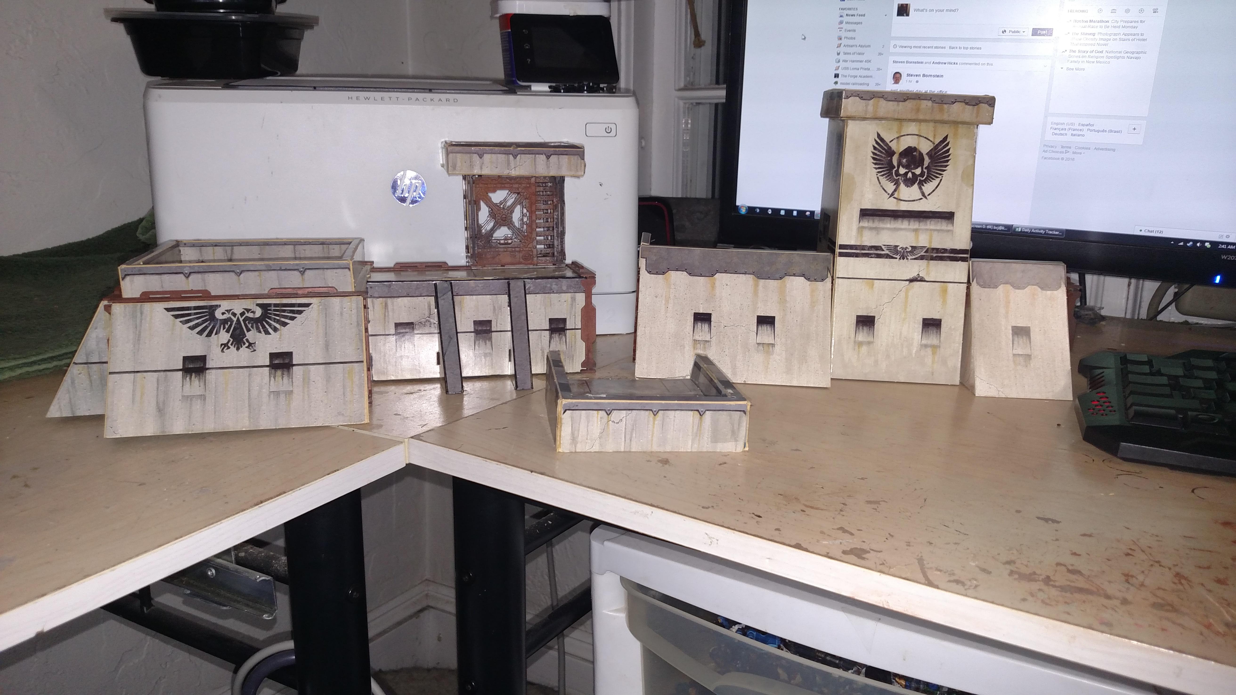 2nd Edition, Bunker, Cardstock, Imperial Guard, Terrain