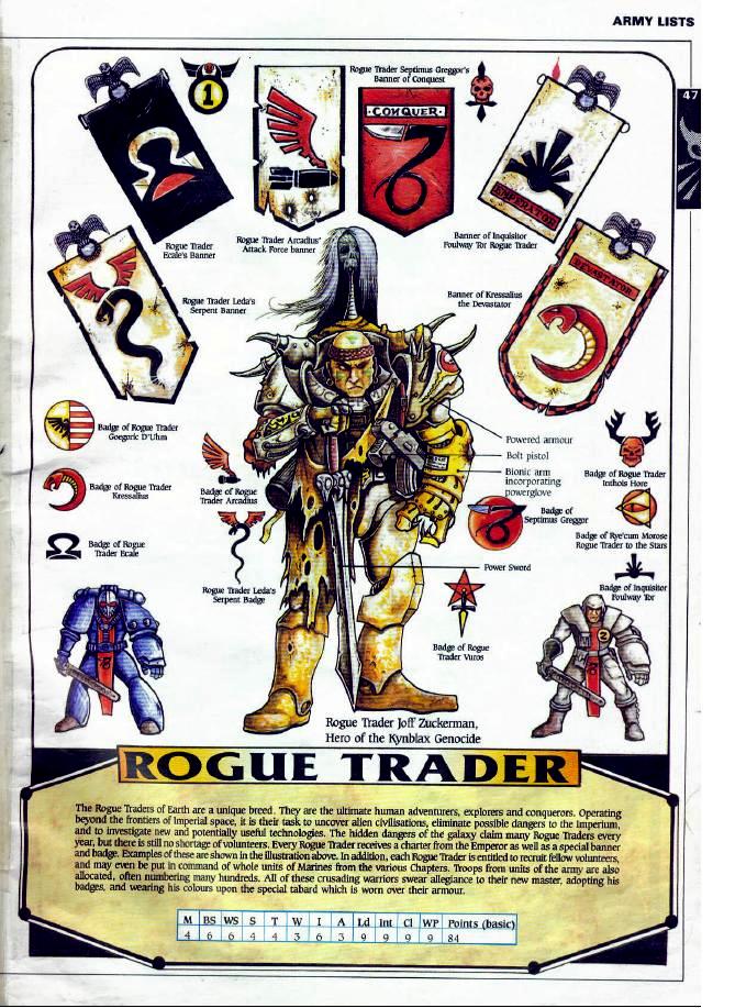 1988, Captain, Chapter Approved, Copyright Games Workshop, Pirate, Retro Review, Rogue Trader