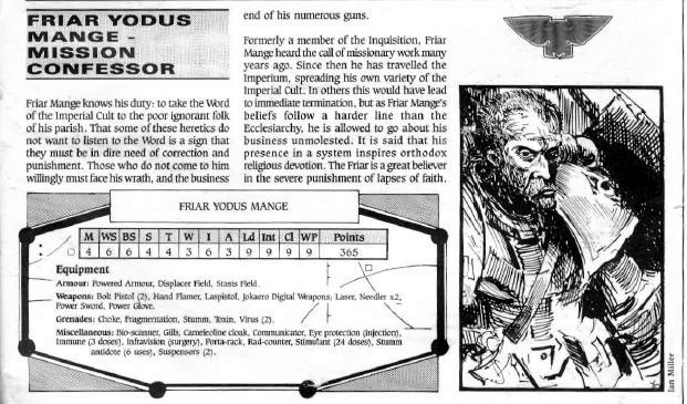 1988, Chapter Approved, Confessor, Copyright Games Workshop, Imperium, Retro Review, Rogue Trader