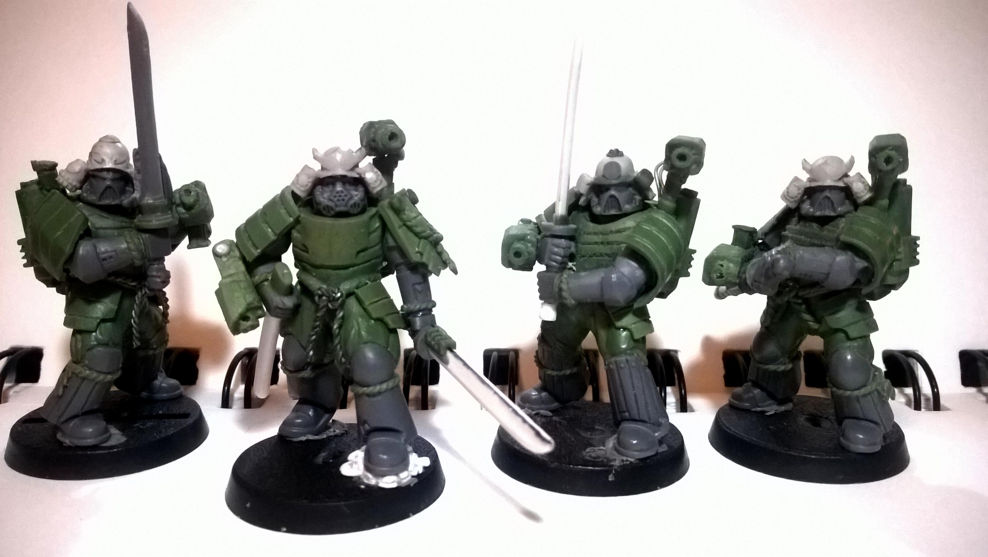 Backpack, Blade, Conversion, Custom, Green, Japanese, Katana, Powerplant, Prototype, Samurai, Sculpting, Space, Space Marines, Stuff, Sword