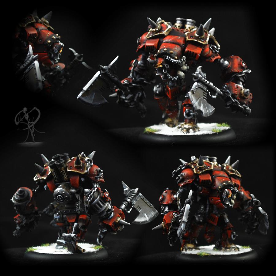 Khador, Non-Metallic Metal, Privateer Press, Red, Russians, Steampunk, Warjack, Warmachine, Winter