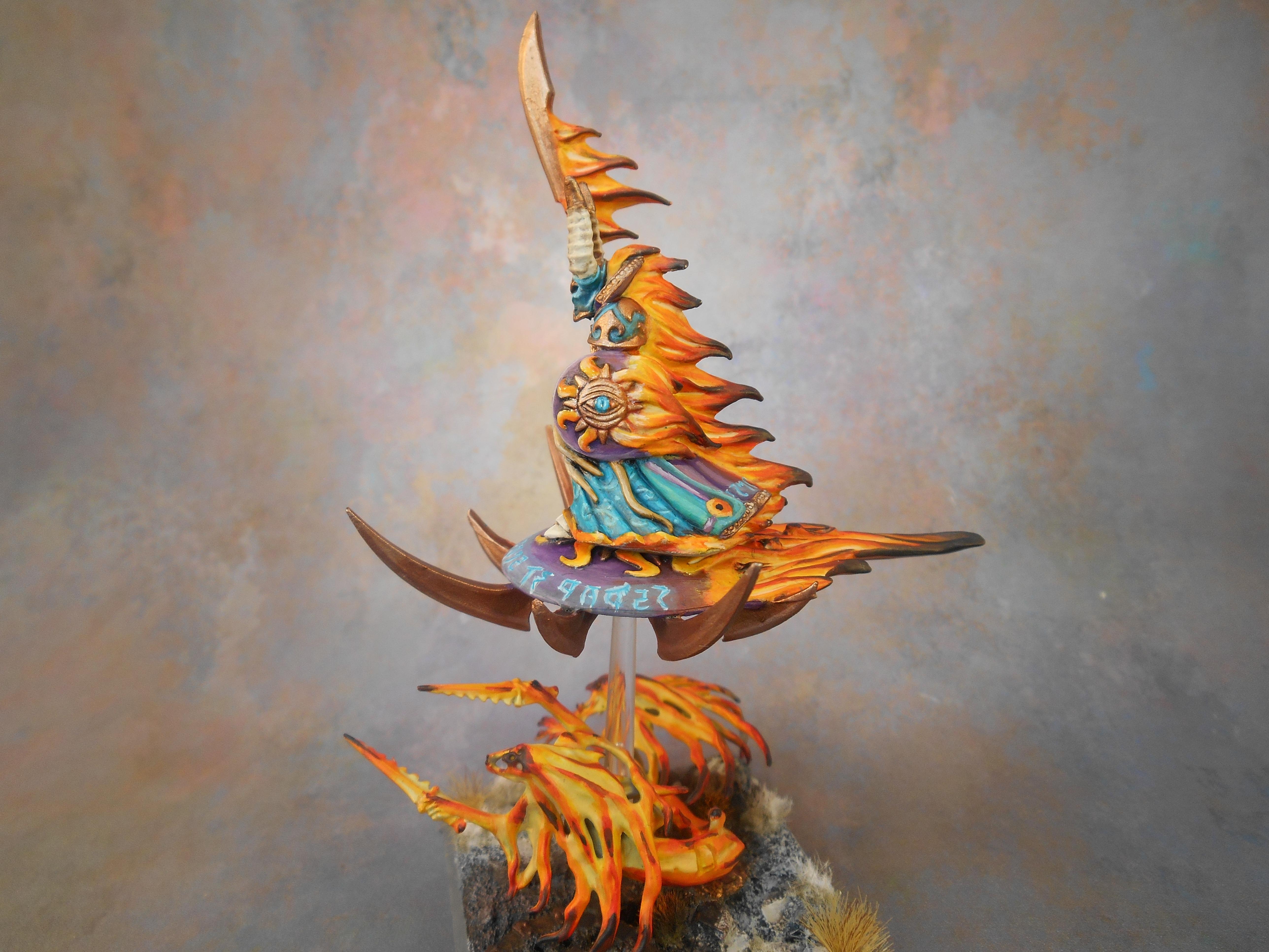 Tzeentch Sorcerer Lord on Disc