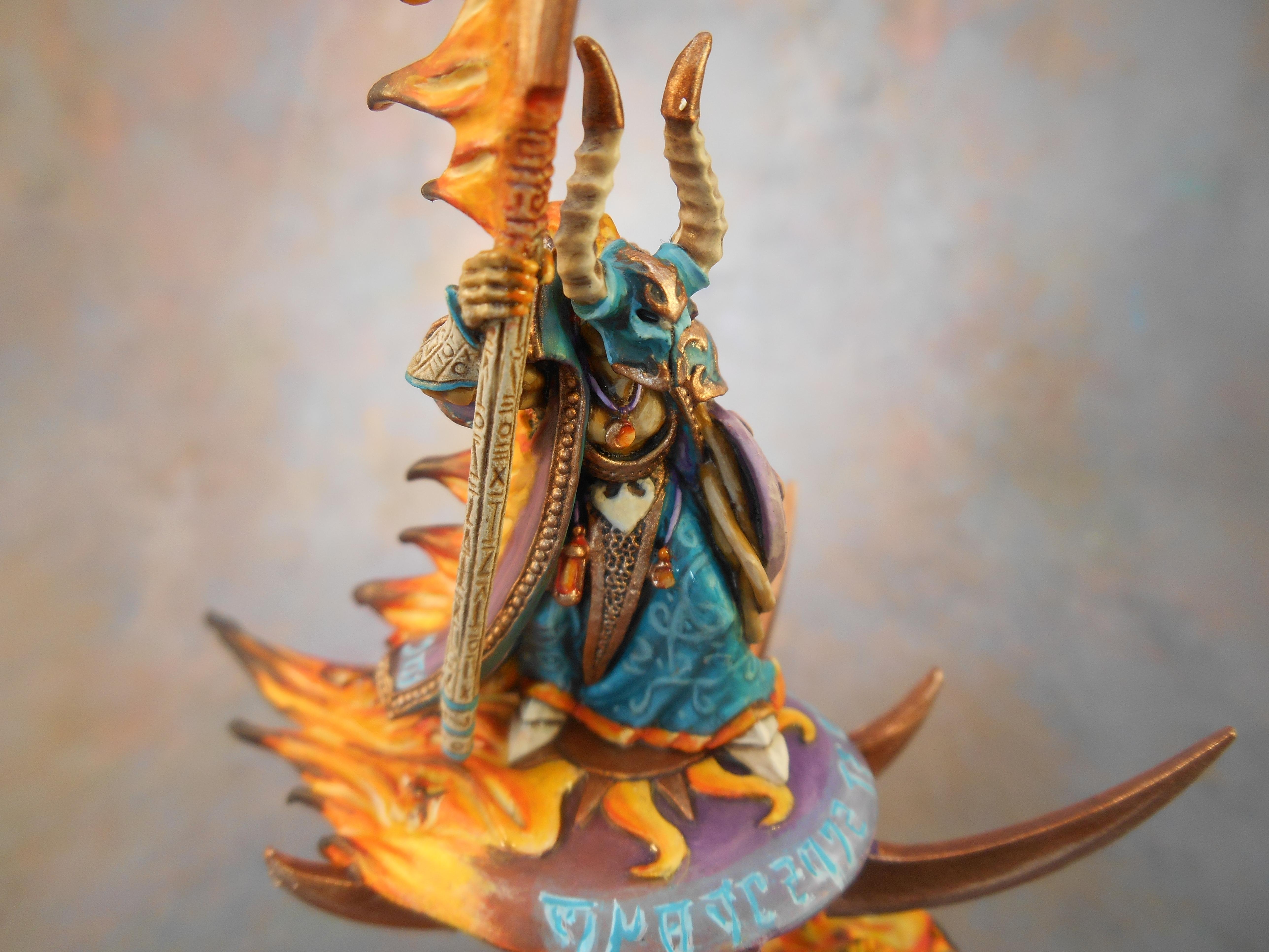 Tzeentch Sorcerer Lord on Disc