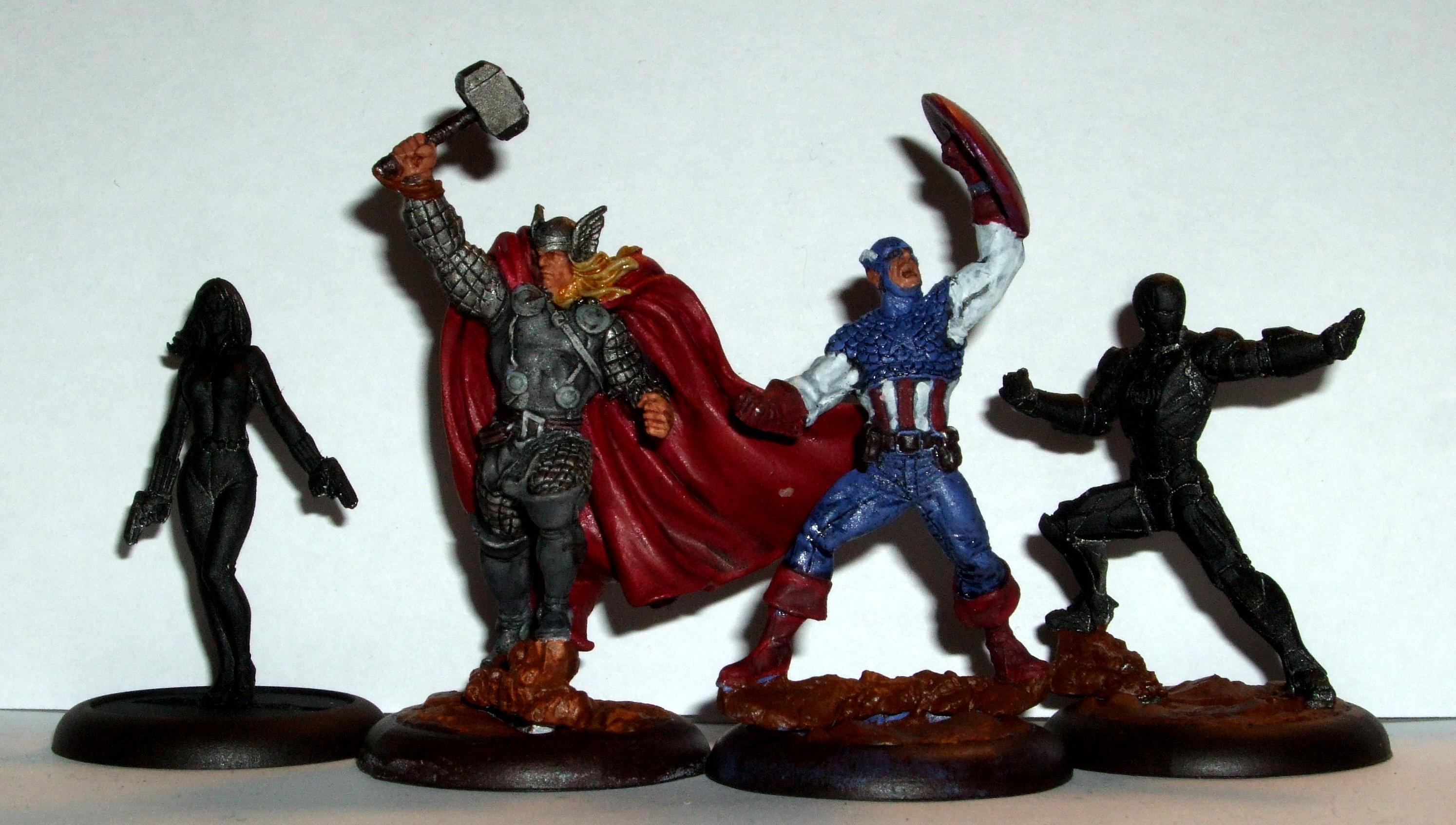 Avengers, Captain America, Iron Man, Thor, Wolverine, X-men