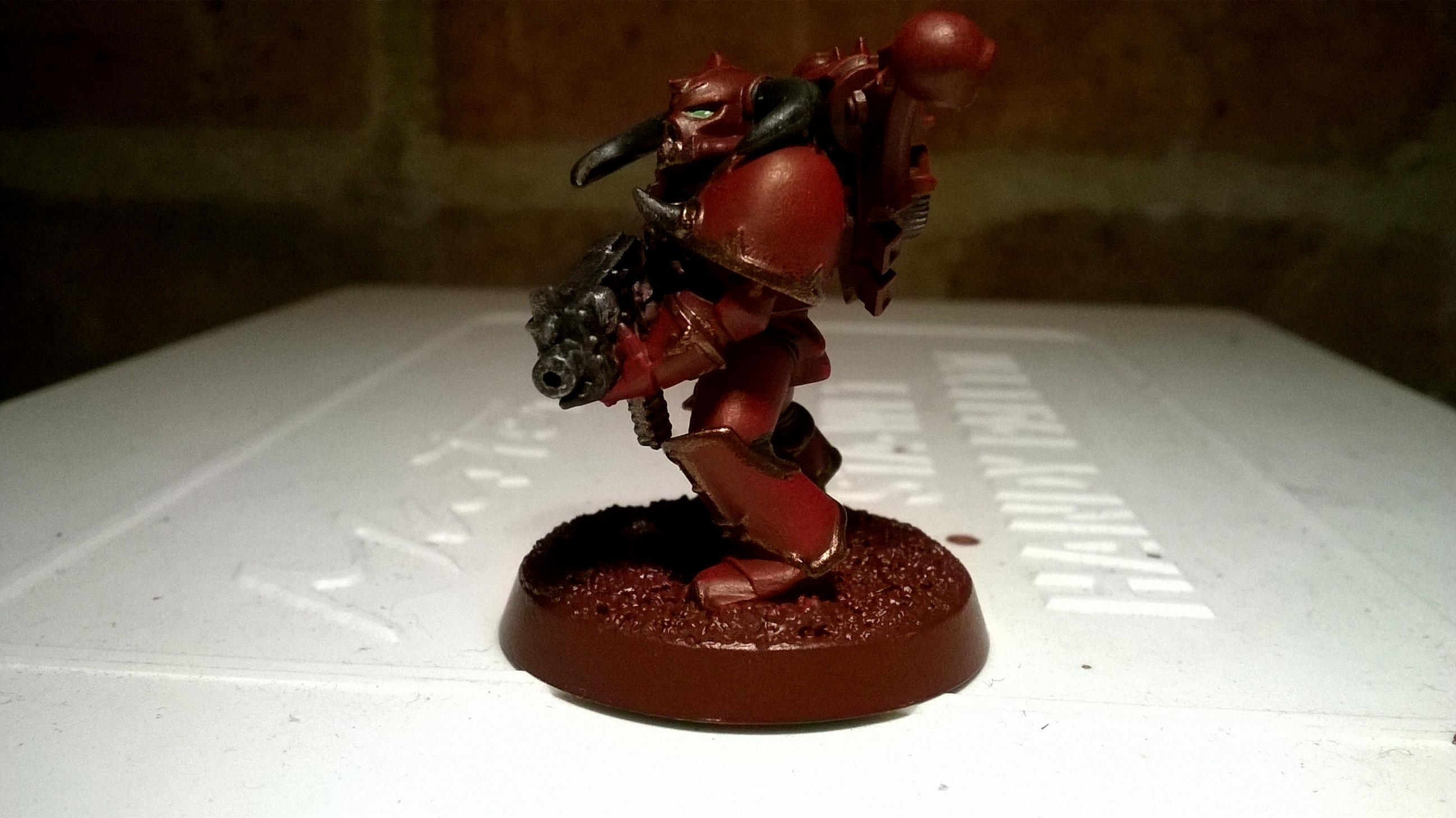Chaos Space Marines, CSM test scheme - basecoats &amp; highlighting 2