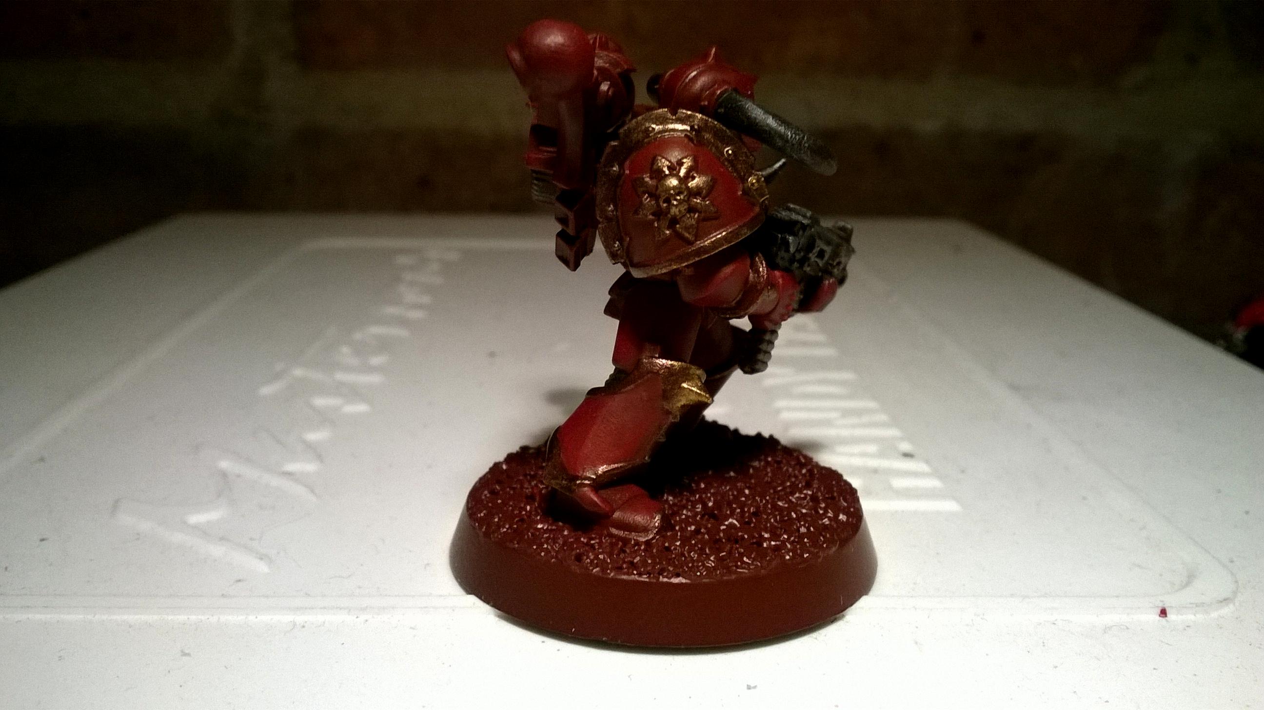 Chaos Space Marines, CSM test scheme - basecoats &amp; highlighting 4