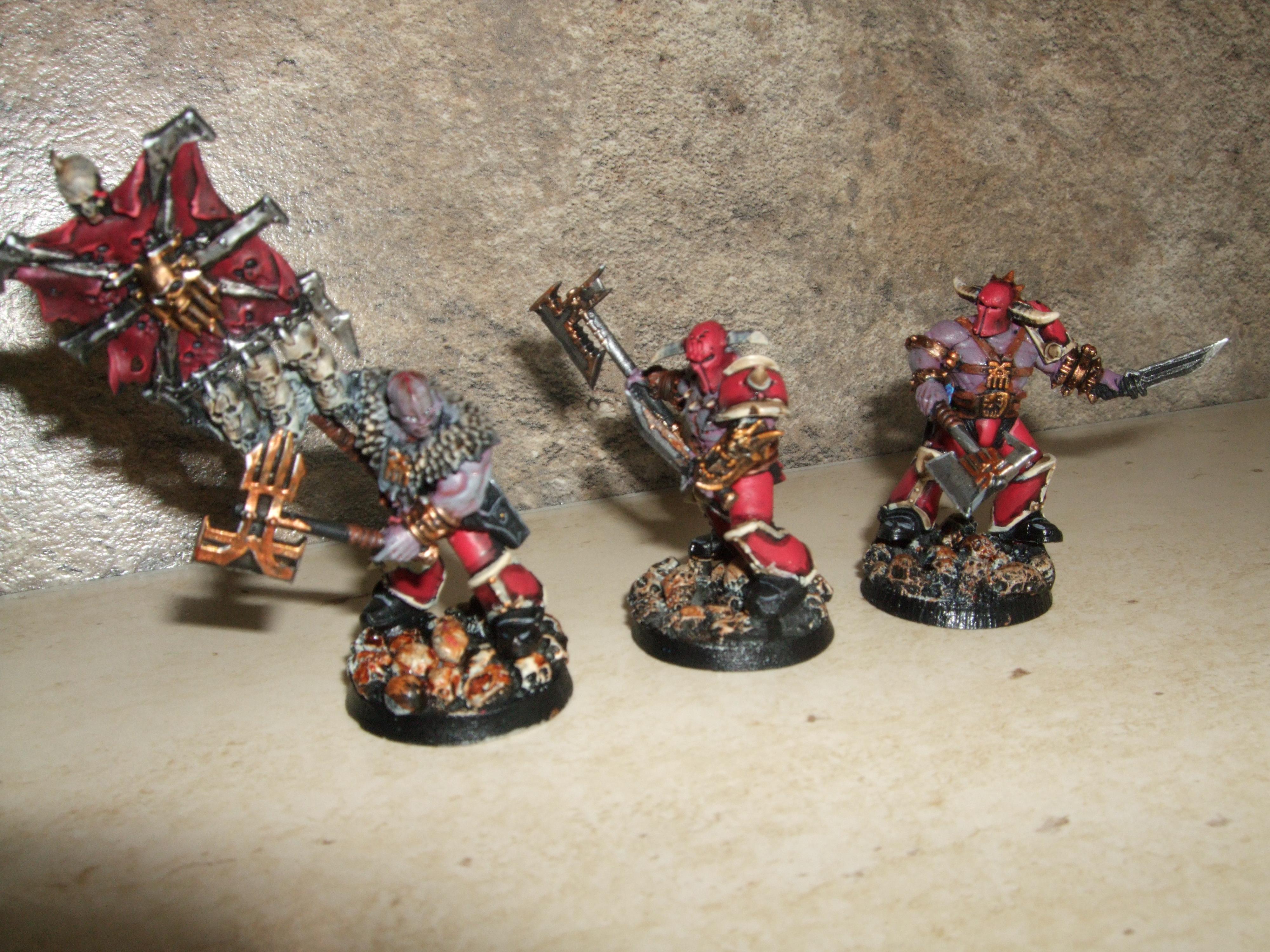 Berserkers, Chaos Space Marines, Khorne Daemonkin, Red, Warhammer 40,000