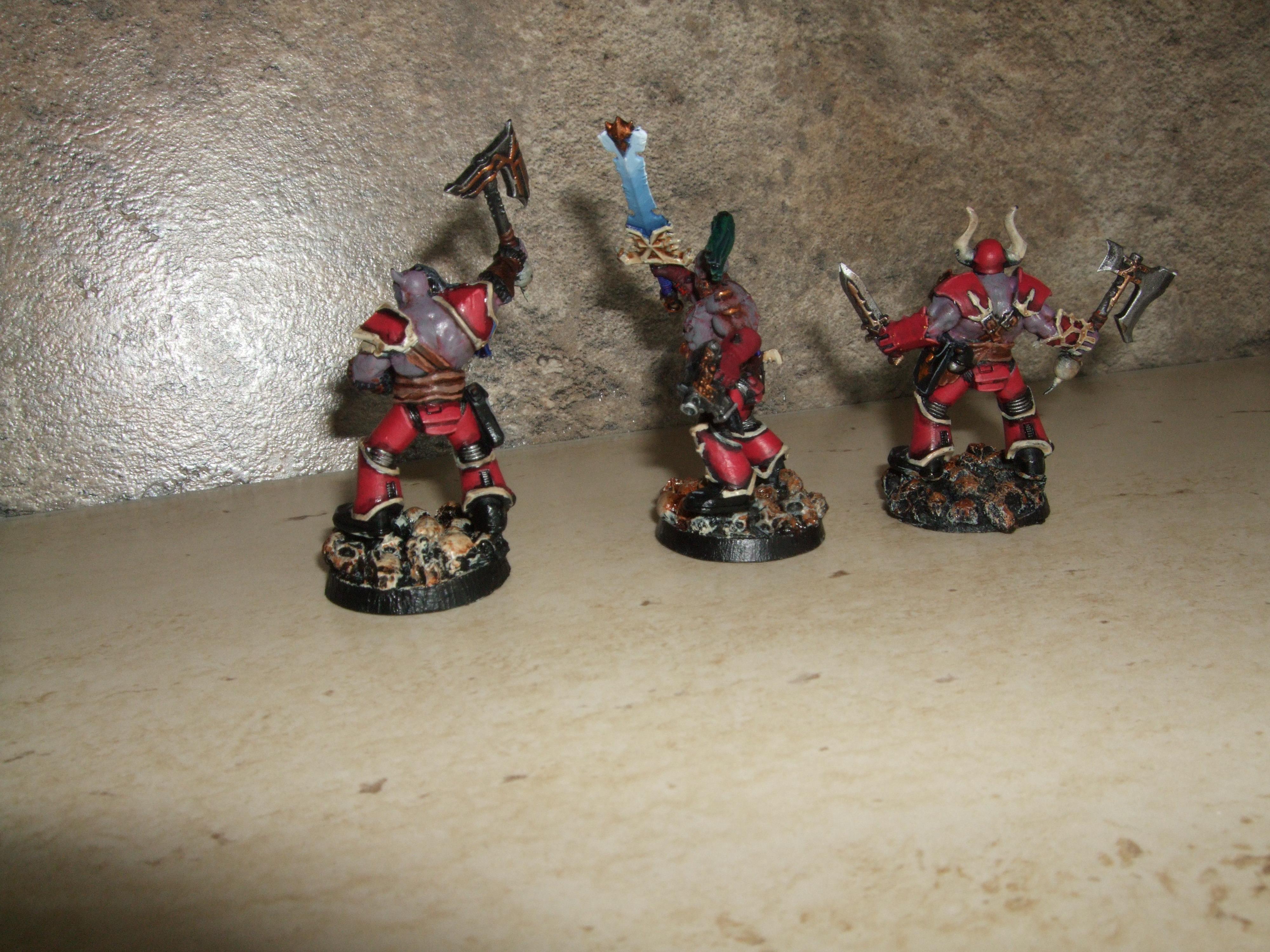Berserkers, Chaos Space Marines, Khorne Daemonkin, Red, Warhammer 40,000
