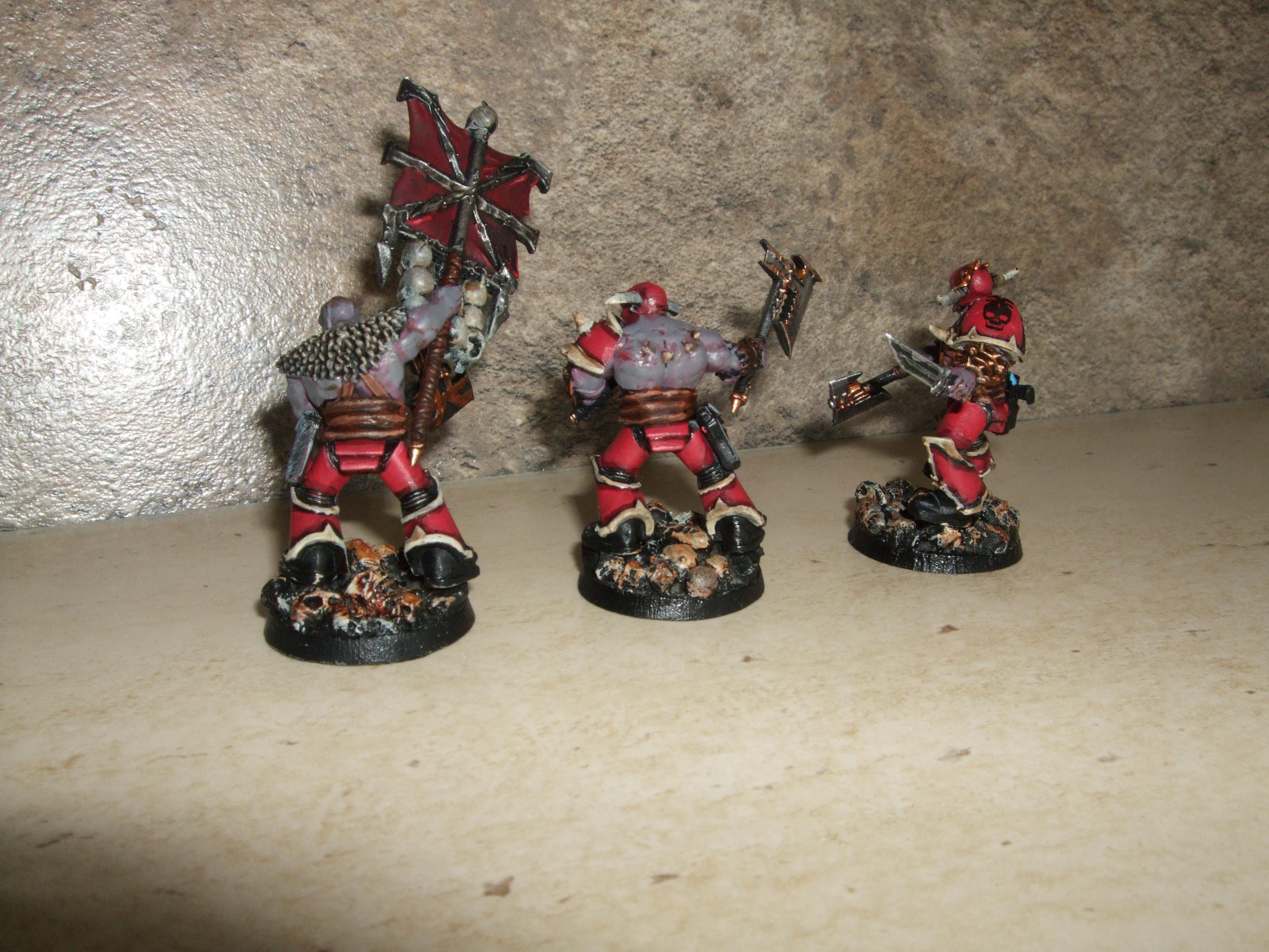 Berserkers, Chaos Space Marines, Khorne Daemonkin, Red, Warhammer 40,000