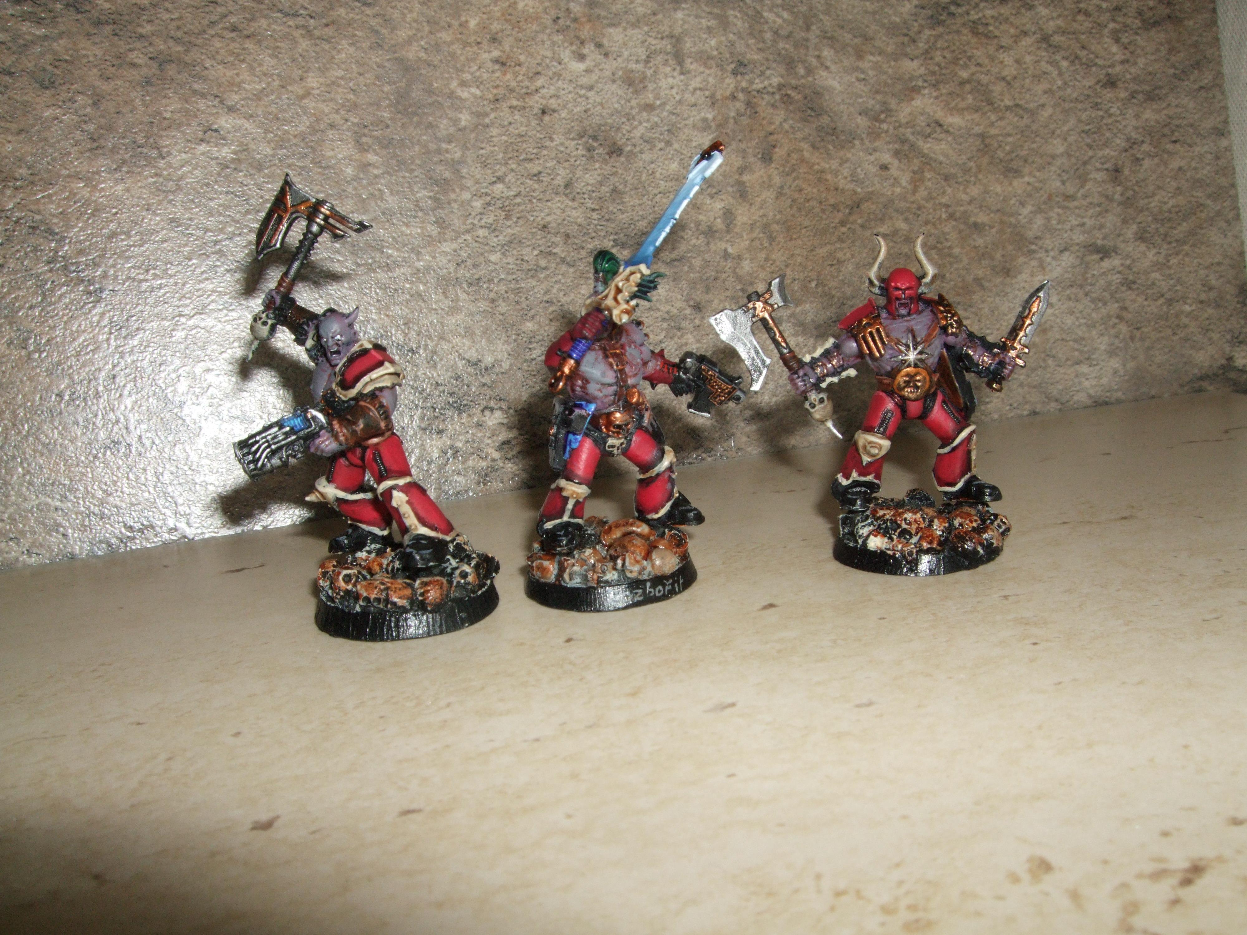Berserkers, Chaos Space Marines, Khorne Daemonkin, Red, Warhammer 40,000