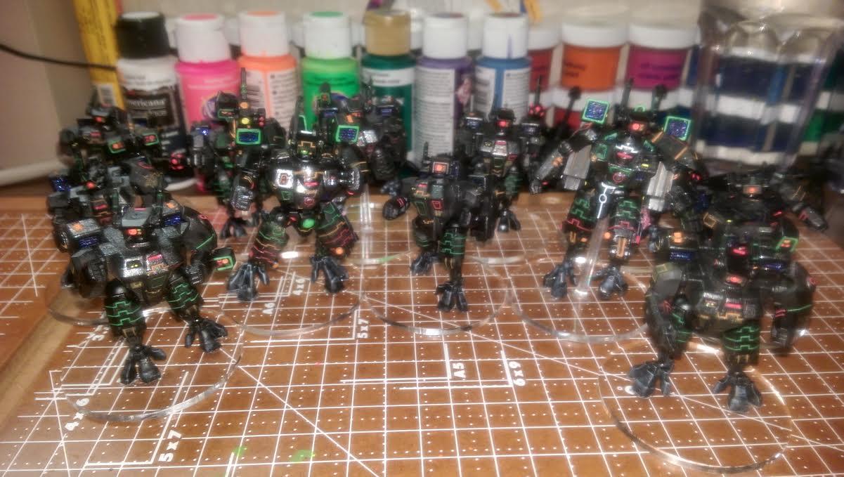Army, Commande, Crisis Battlesuit, Detail, Empire, Neon, New, Old, Suit, Tau, Tron, Warhammer 40,000, XV8