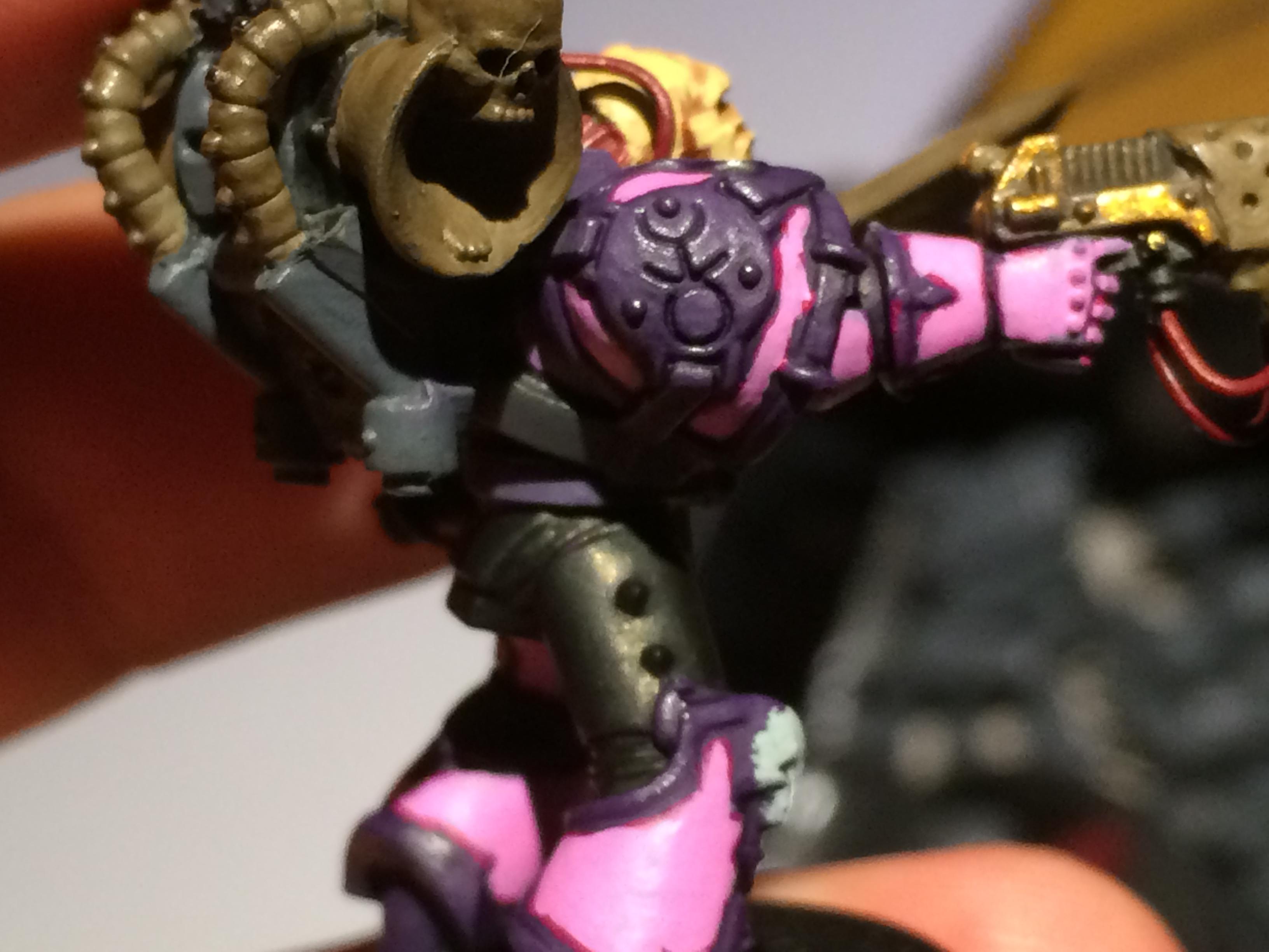 Chaos, Chaos Space Marines, Conversion, Doom Siren, Emperor, Emperor's Children, Flesh, Hormagaunt Purple, Kitbash, Noise, Noise Marines, Pink, Purple, Slaanesh, Sonic, Space Marines, Tallarn Flesh, Tentacle, Tentacle Pink, Warhammer 40,000, Warhammer Fantasy, Warlock Purple, Wash