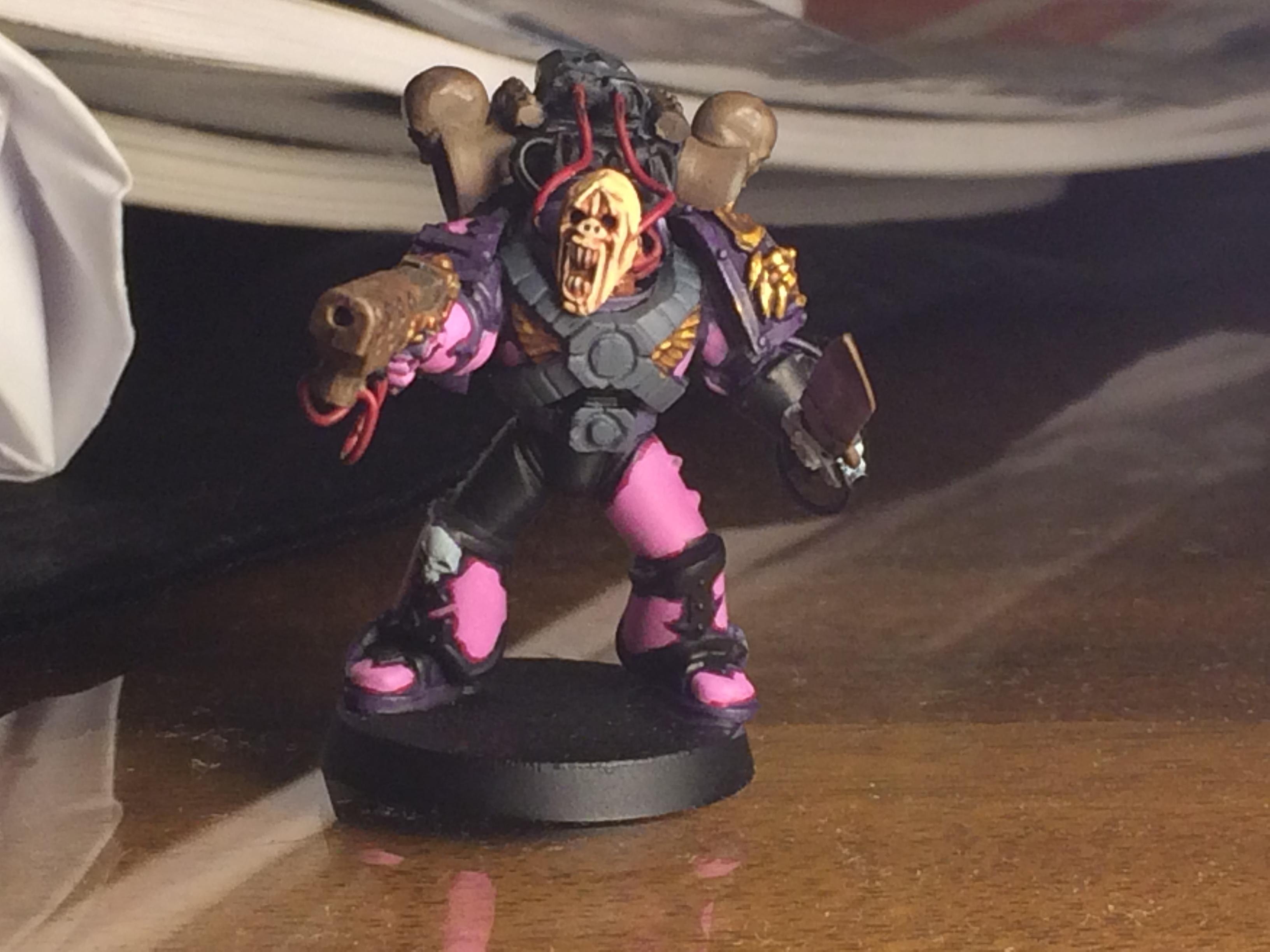 Chaos, Chaos Space Marines, Conversion, Doom Siren, Emperor, Emperor's Children, Flesh, Hormagaunt Purple, Kitbash, Noise, Noise Marines, Pink, Purple, Slaanesh, Sonic, Space Marines, Tallarn Flesh, Tentacle, Tentacle Pink, Warhammer 40,000, Warhammer Fantasy, Warlock Purple, Wash
