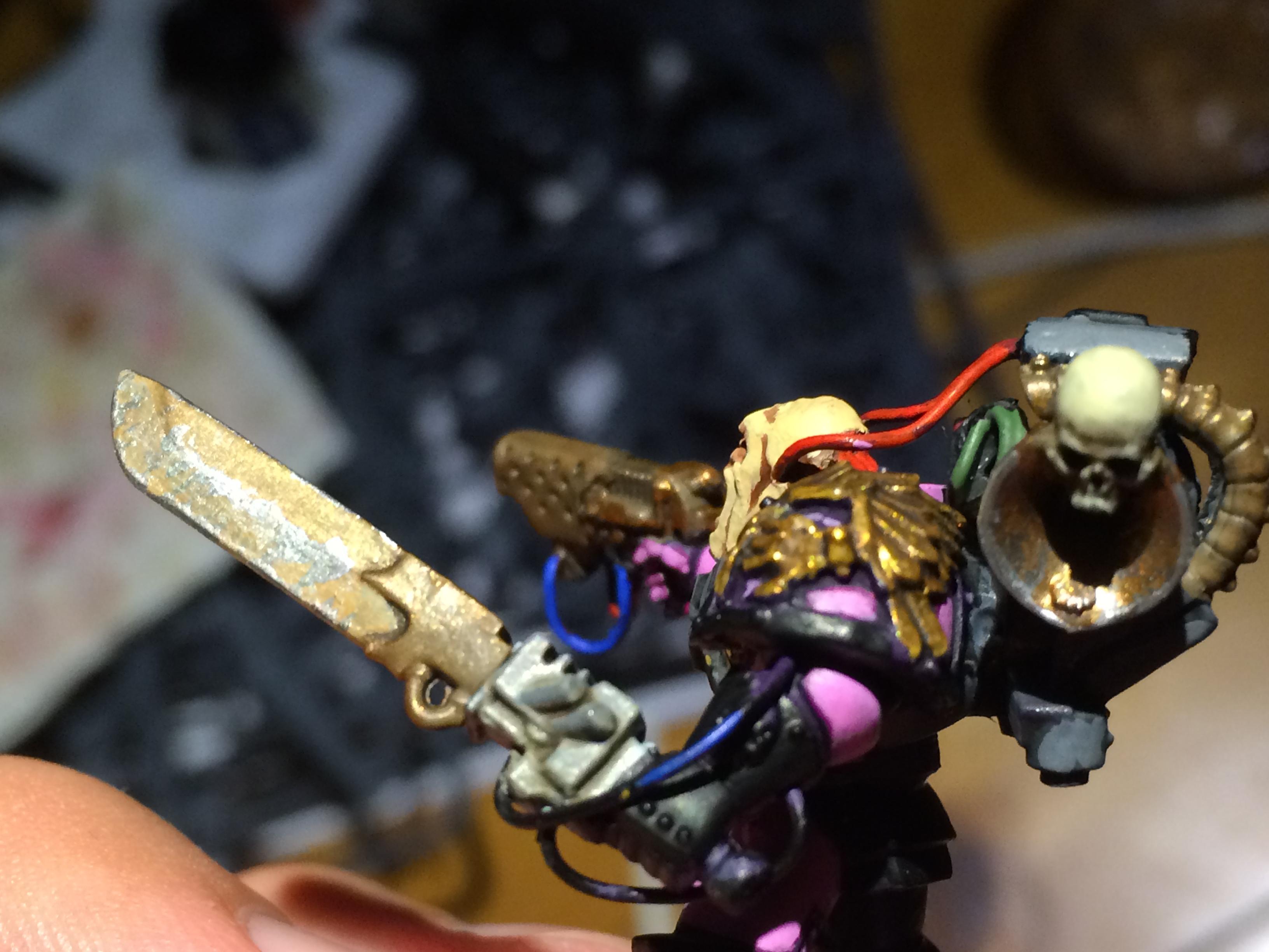 Cables, Chaos, Chaos Space Marines, Conversion, Doom, Doom Siren, Emperor, Emperor's Children, Finecast, Flesh, Hormagaunt Purple, Kitbash, Metal, Noise, Noise Marines, Pink, Pistol, Plasma, Plasma Pistol, Power, Power Weapon, Purple, Siren, Slaanesh, Sonic, Space Marines, Tallarn Flesh, Tentacle, Tentacle Pink, Warhammer 40,000, Warhammer Fantasy, Warlock Purple, Wash, Weapon