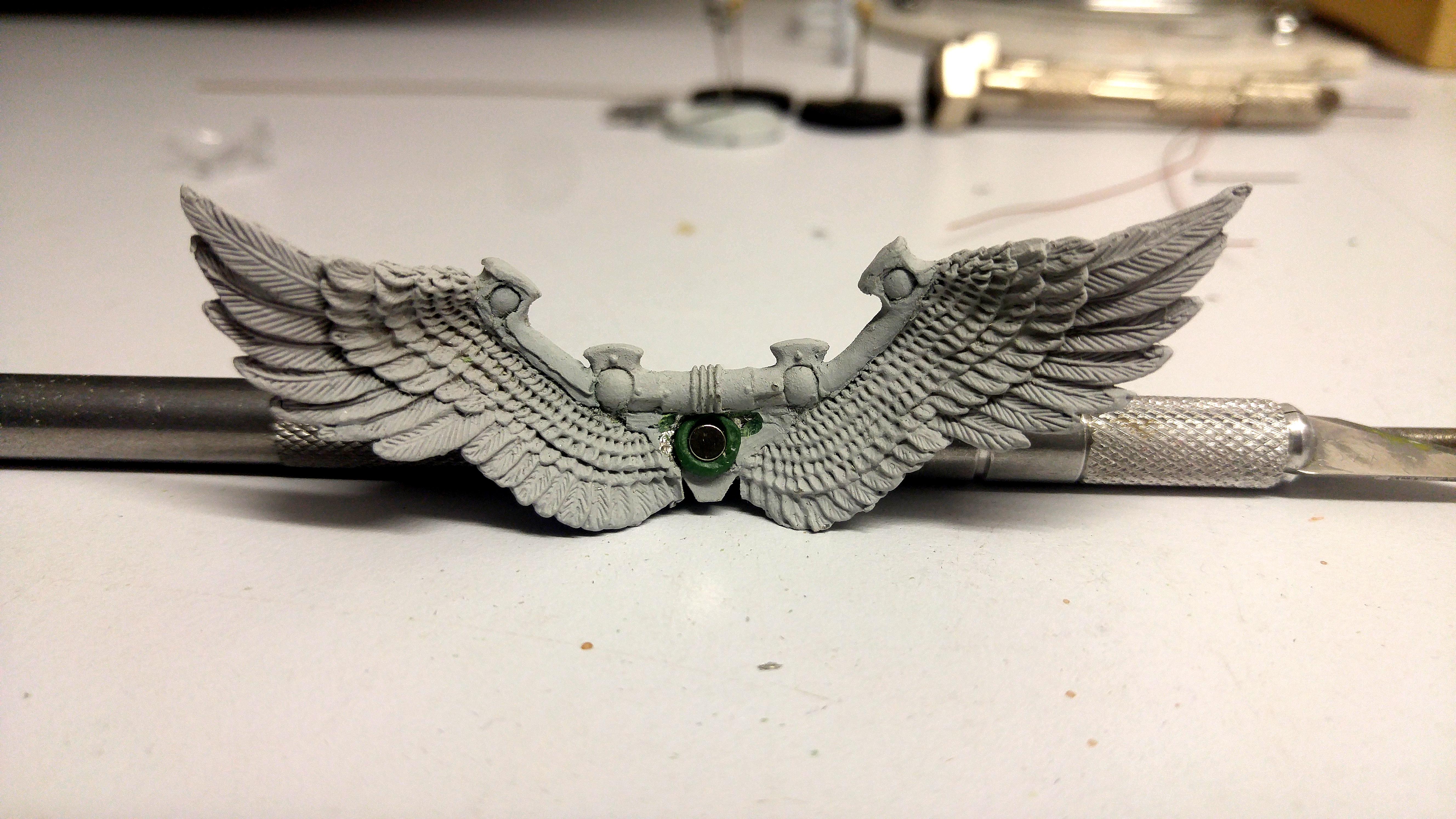 Winged jump pack with magnet